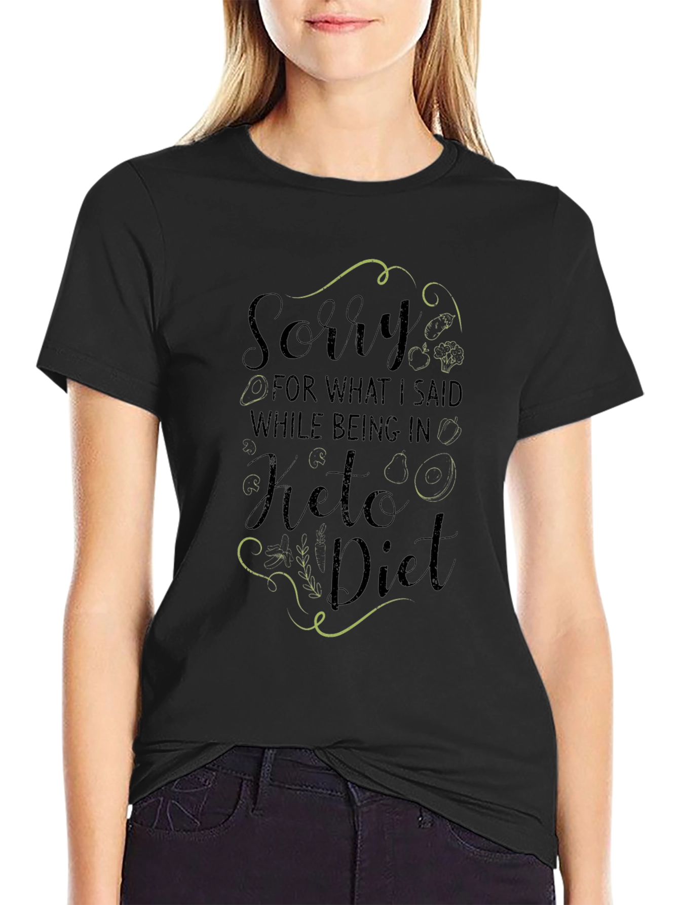 Keto Diet Sorry Funny Graphic T-Shirt