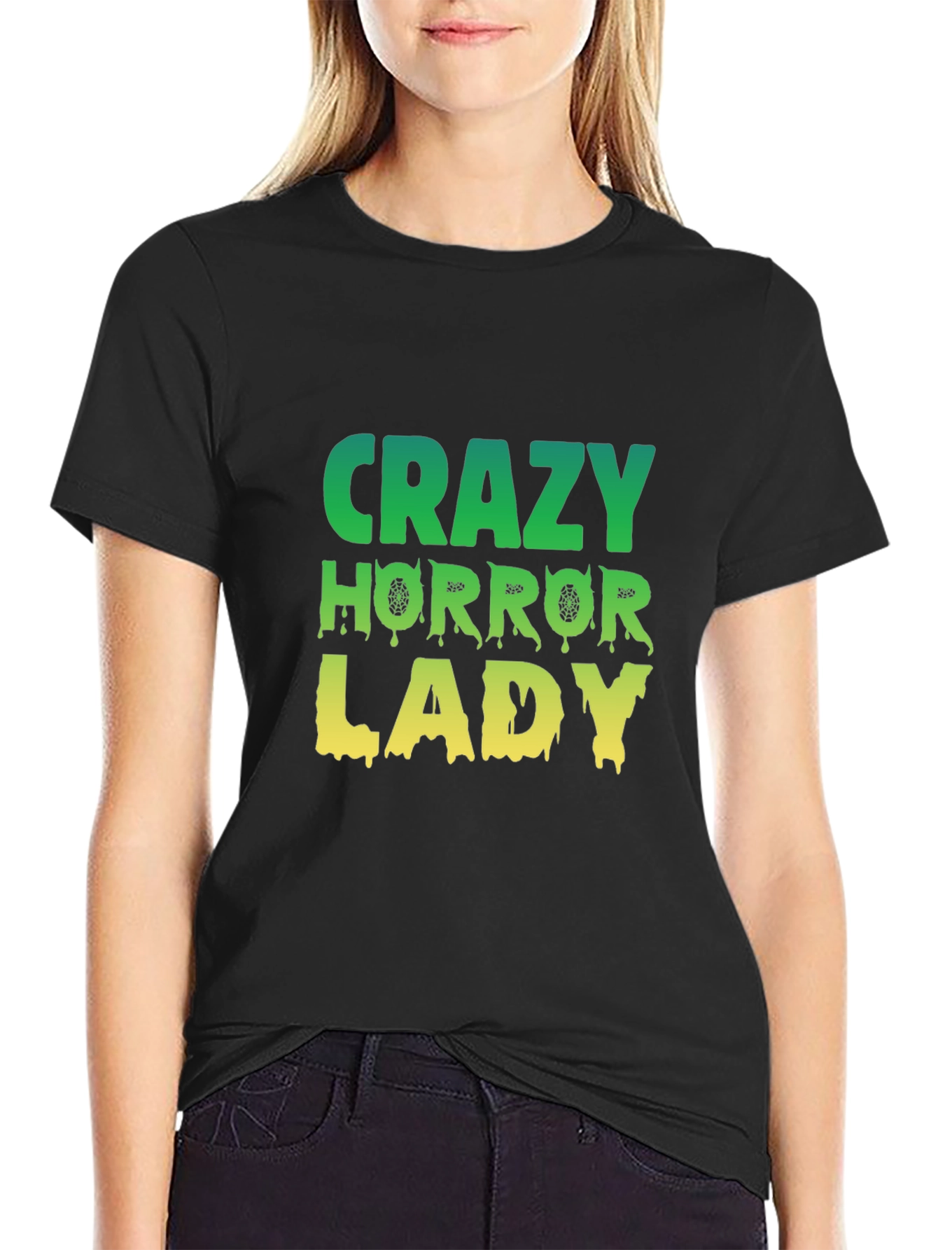 Crazy Horror Lady Graphic T-Shirt