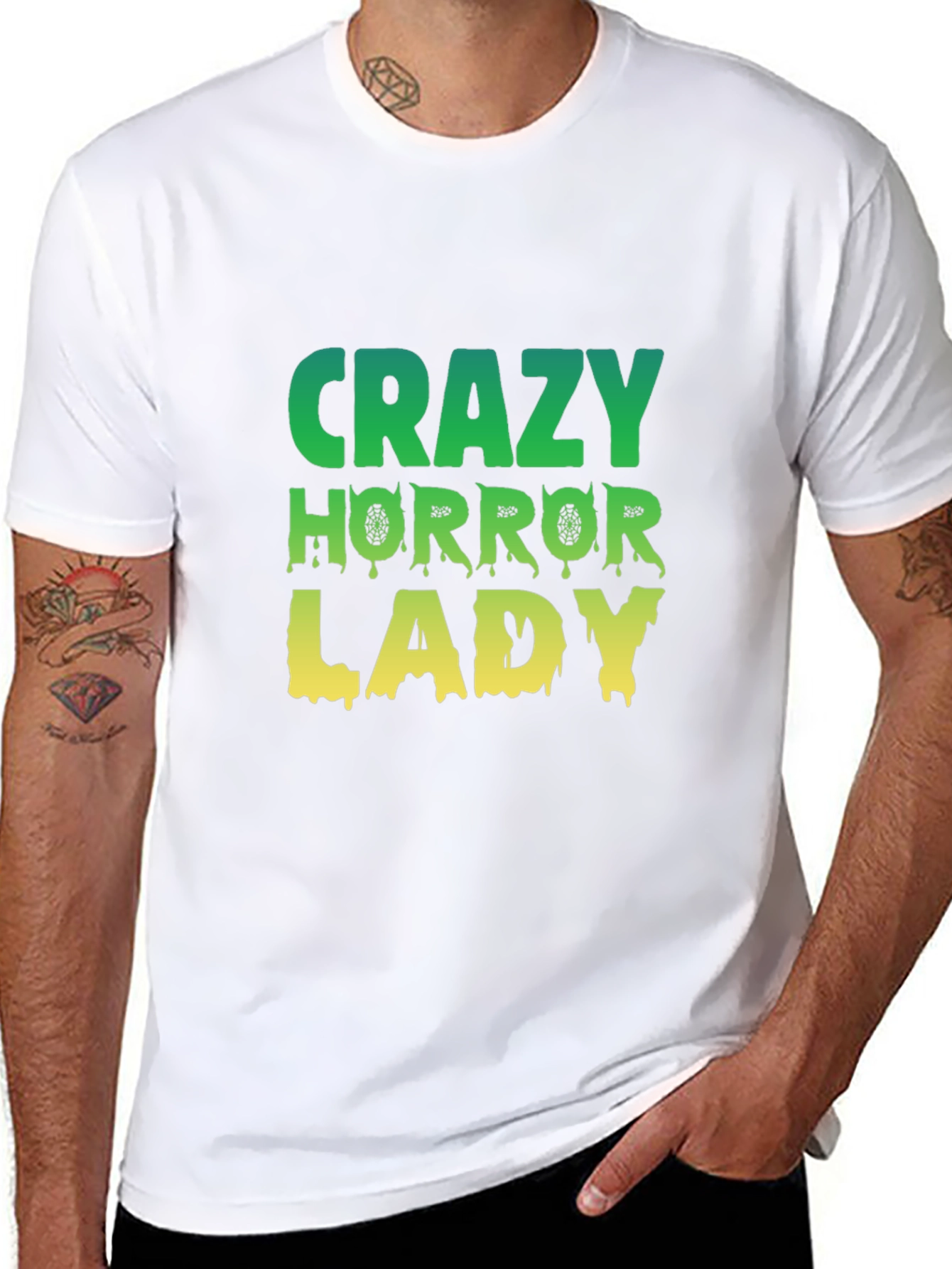 Crazy Horror Lady Graphic T-Shirt