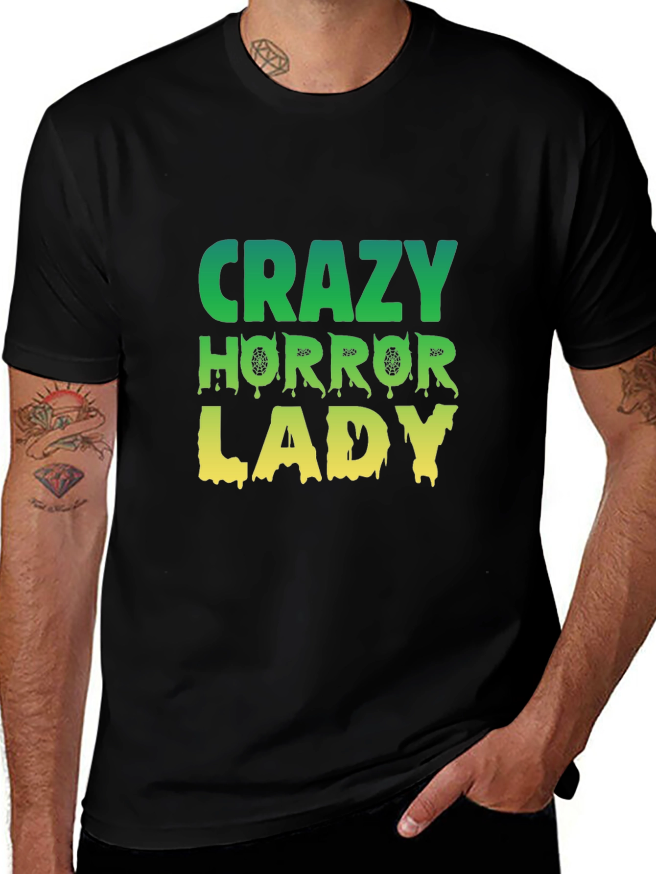Crazy Horror Lady Graphic T-Shirt