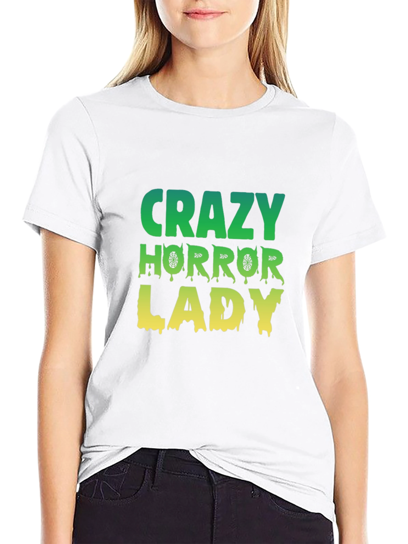Crazy Horror Lady Graphic T-Shirt