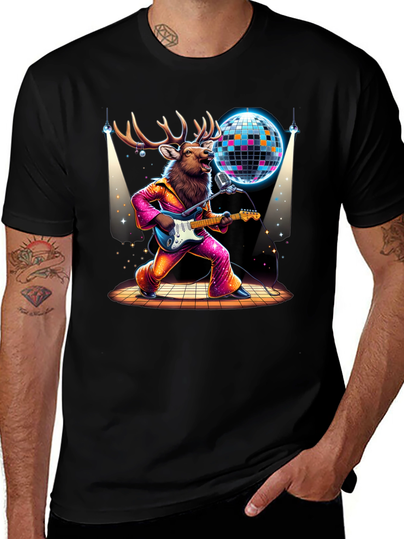 Disco Deer Graphic Tee