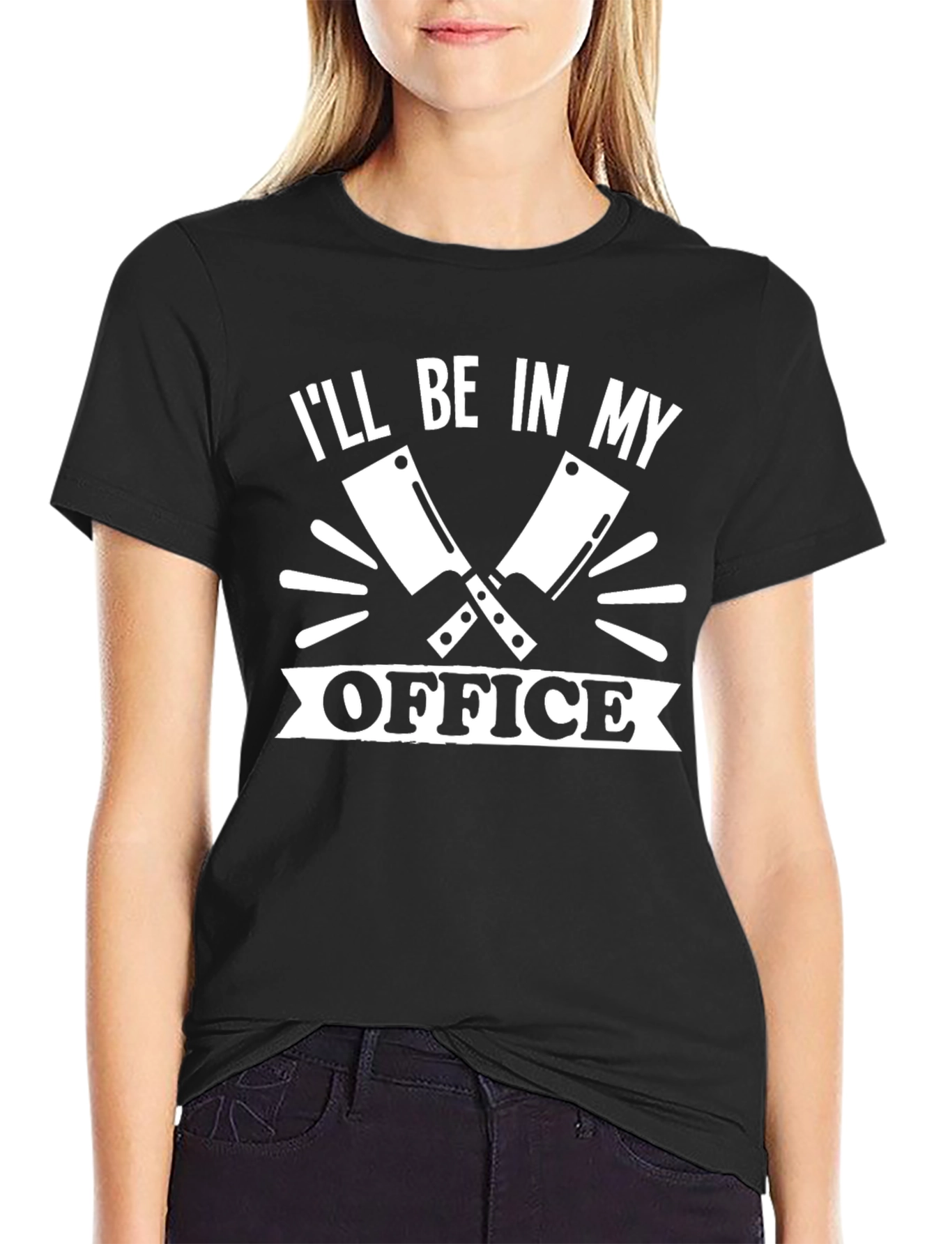 Ill Be In My Office Butcher Knife T-Shirt