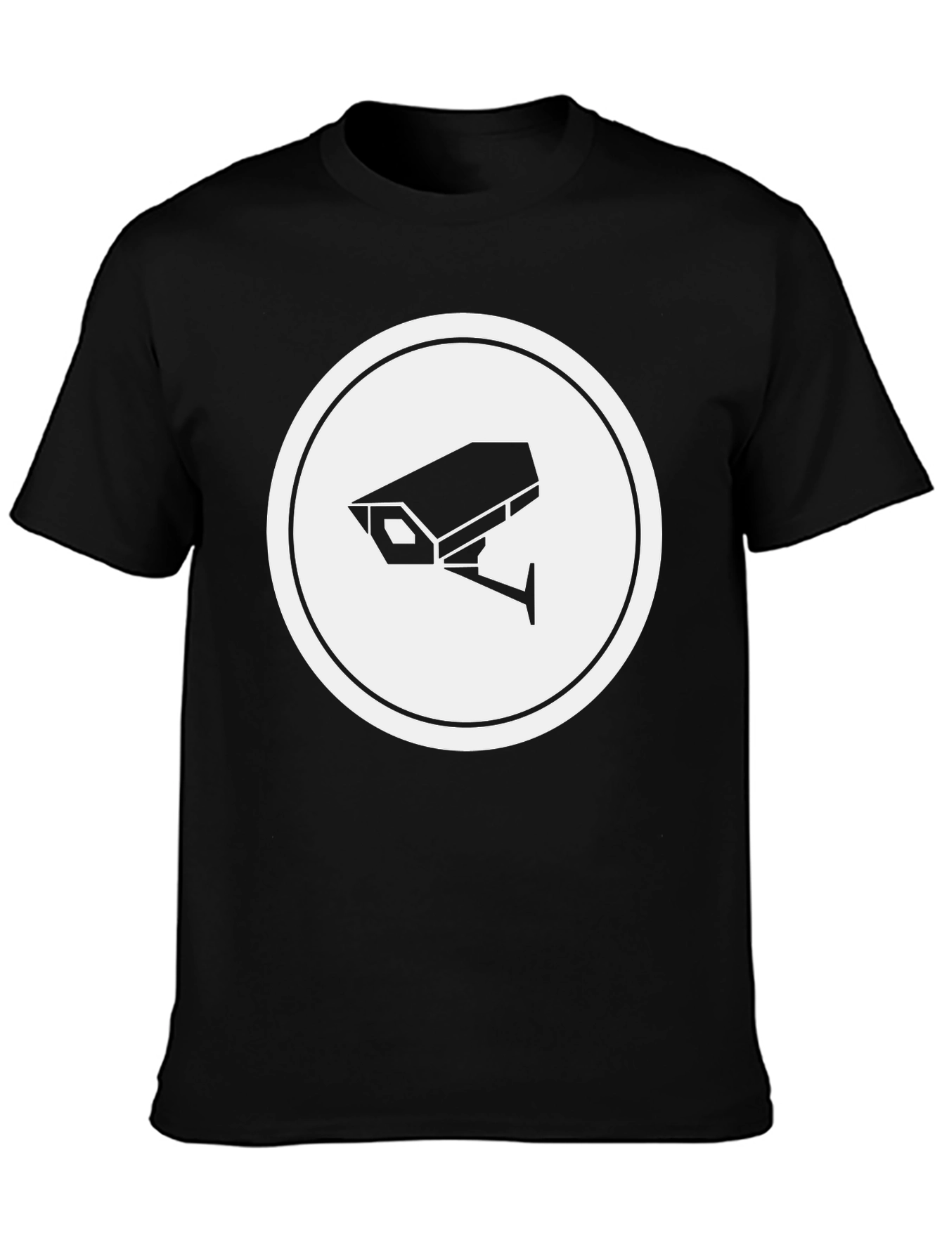 Surveillance Camera Graphic Tee - Black
