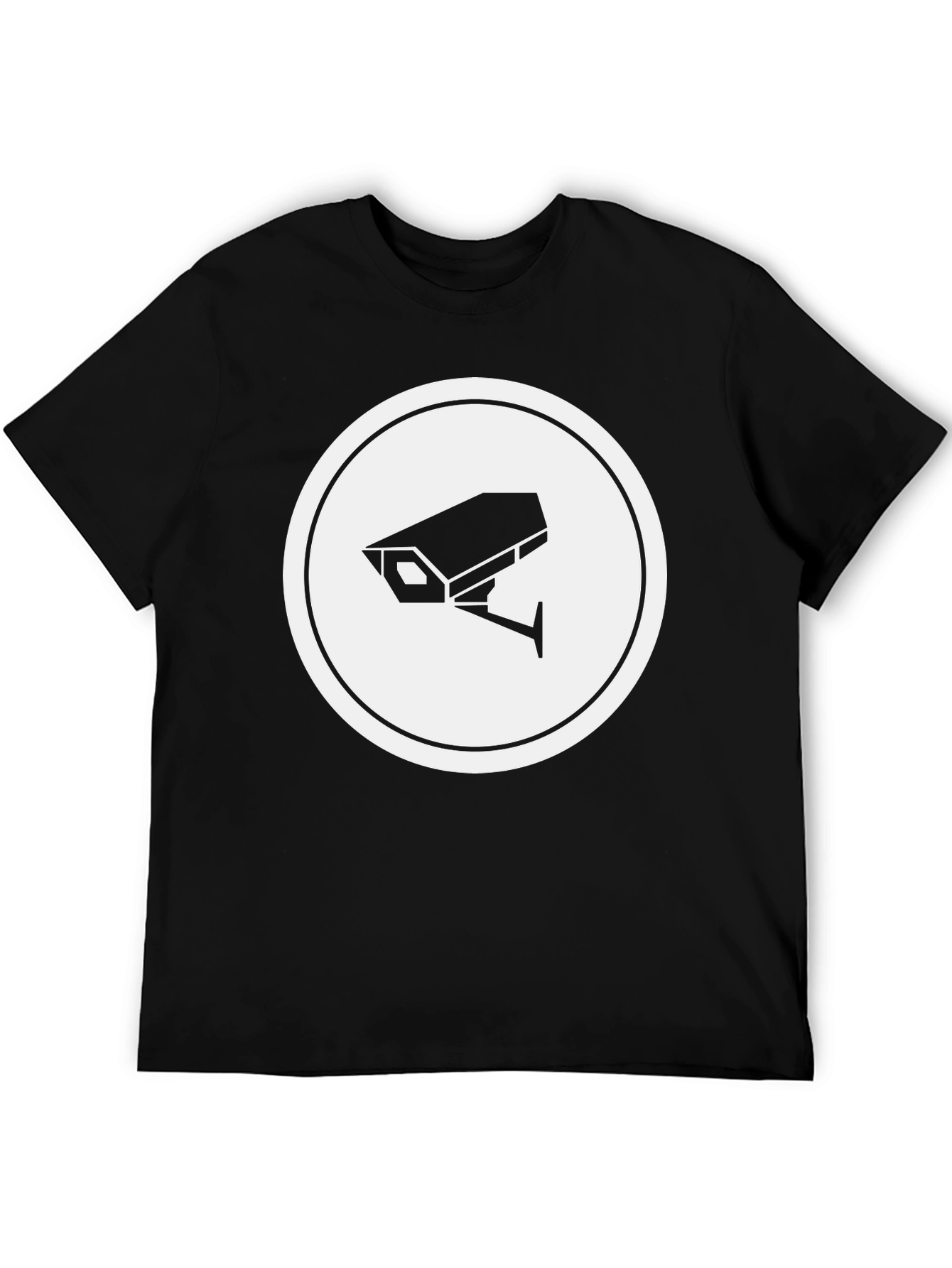 Surveillance Camera Graphic Tee - Black