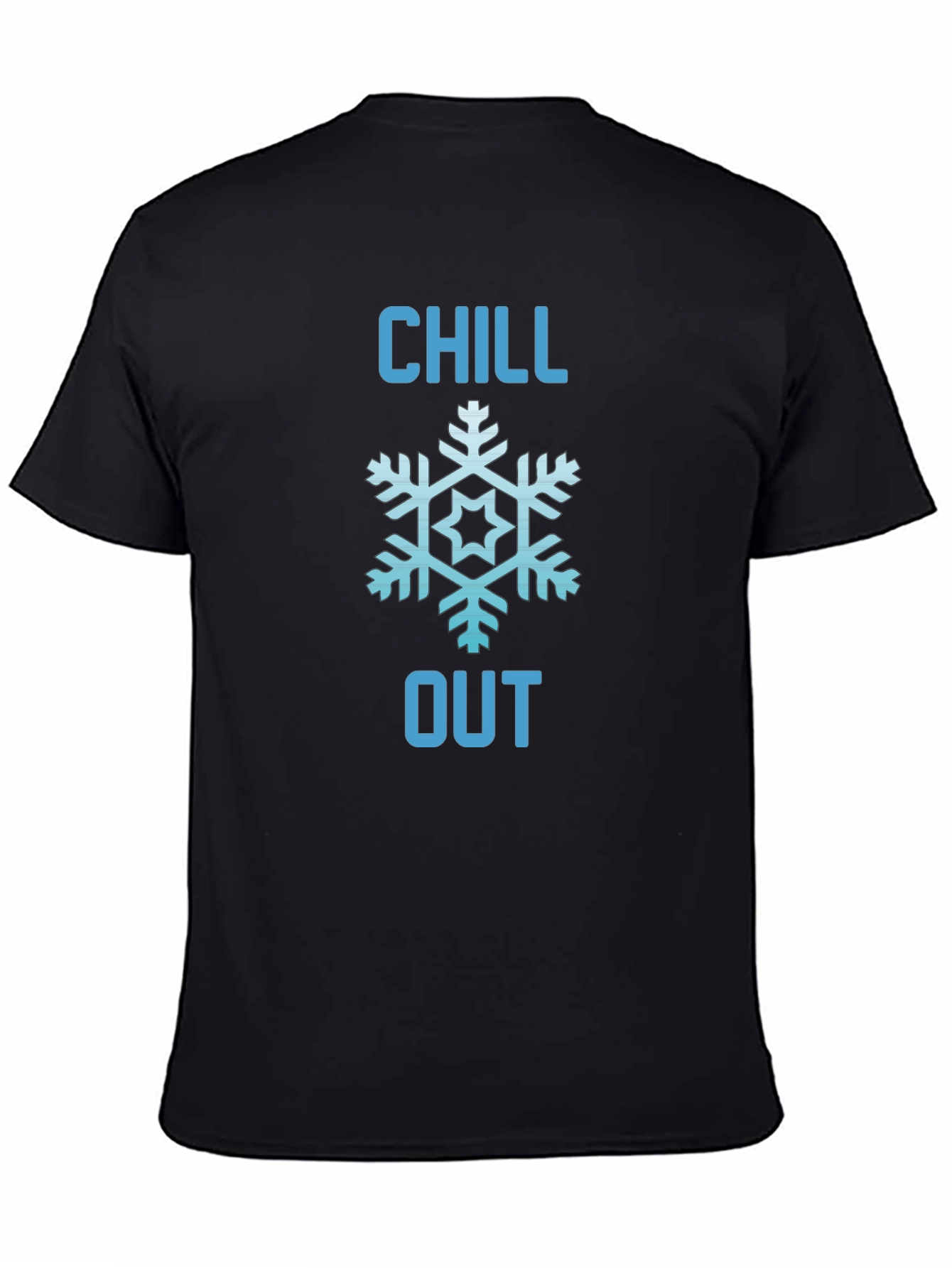 Chill Out Snowflake Graphic Tee - Black