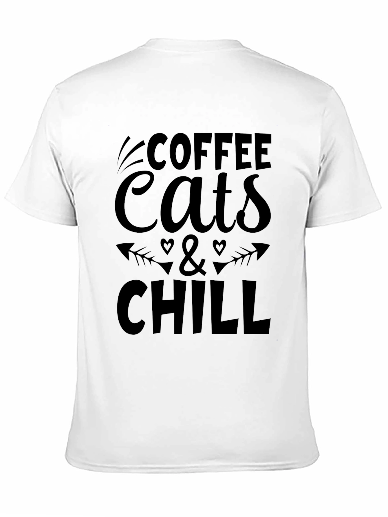 Coffee Cats & Chill Black Graphic Tee