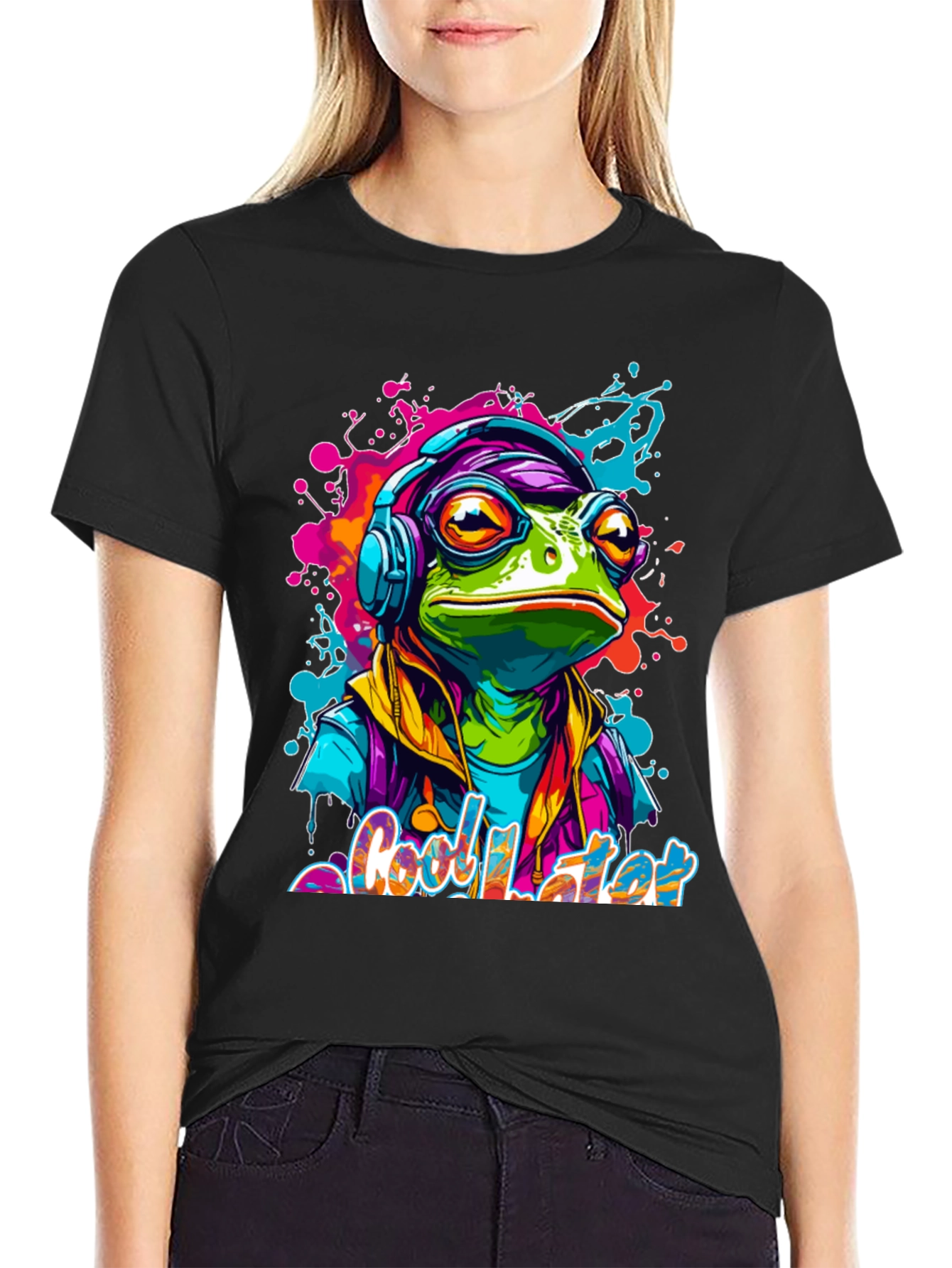 Cool Frog Later Graphic Tee - Funky Design