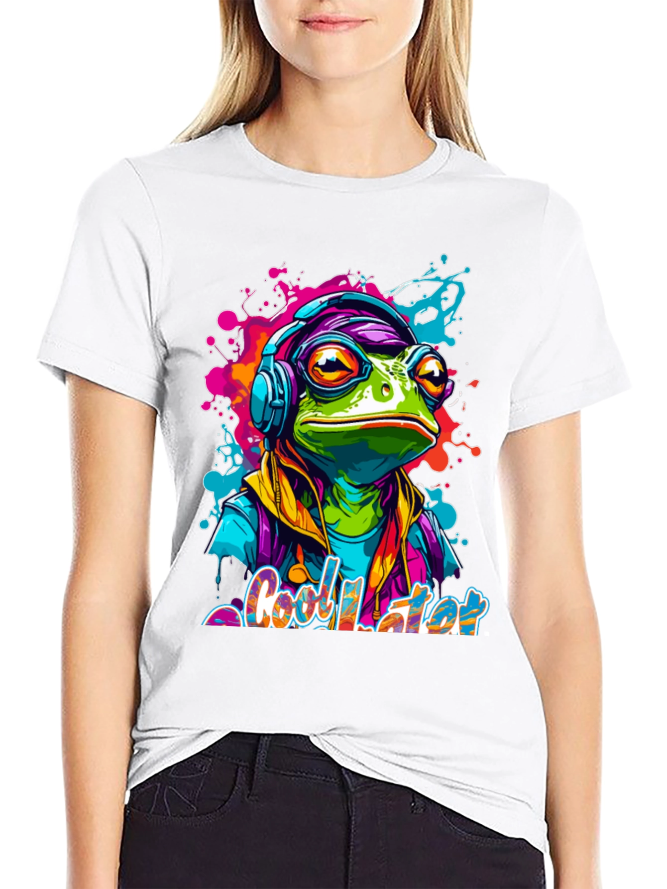 Cool Frog Later Graphic Tee - Funky Design