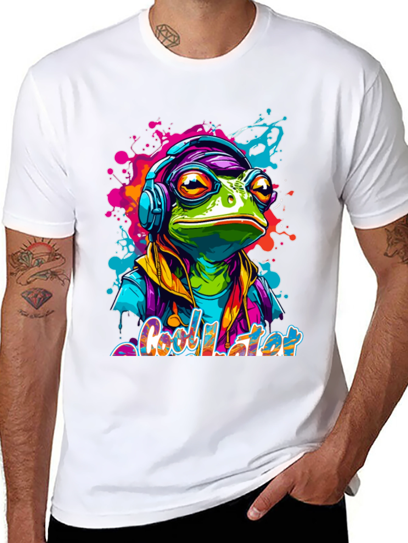 Cool Frog Later Graphic Tee - Funky Design