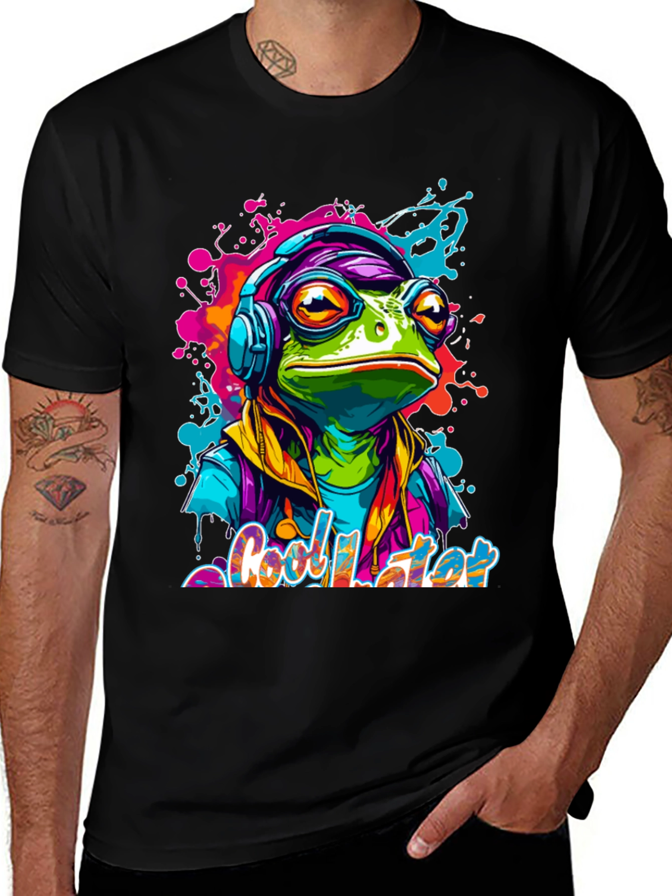 Cool Frog Later Graphic Tee - Funky Design