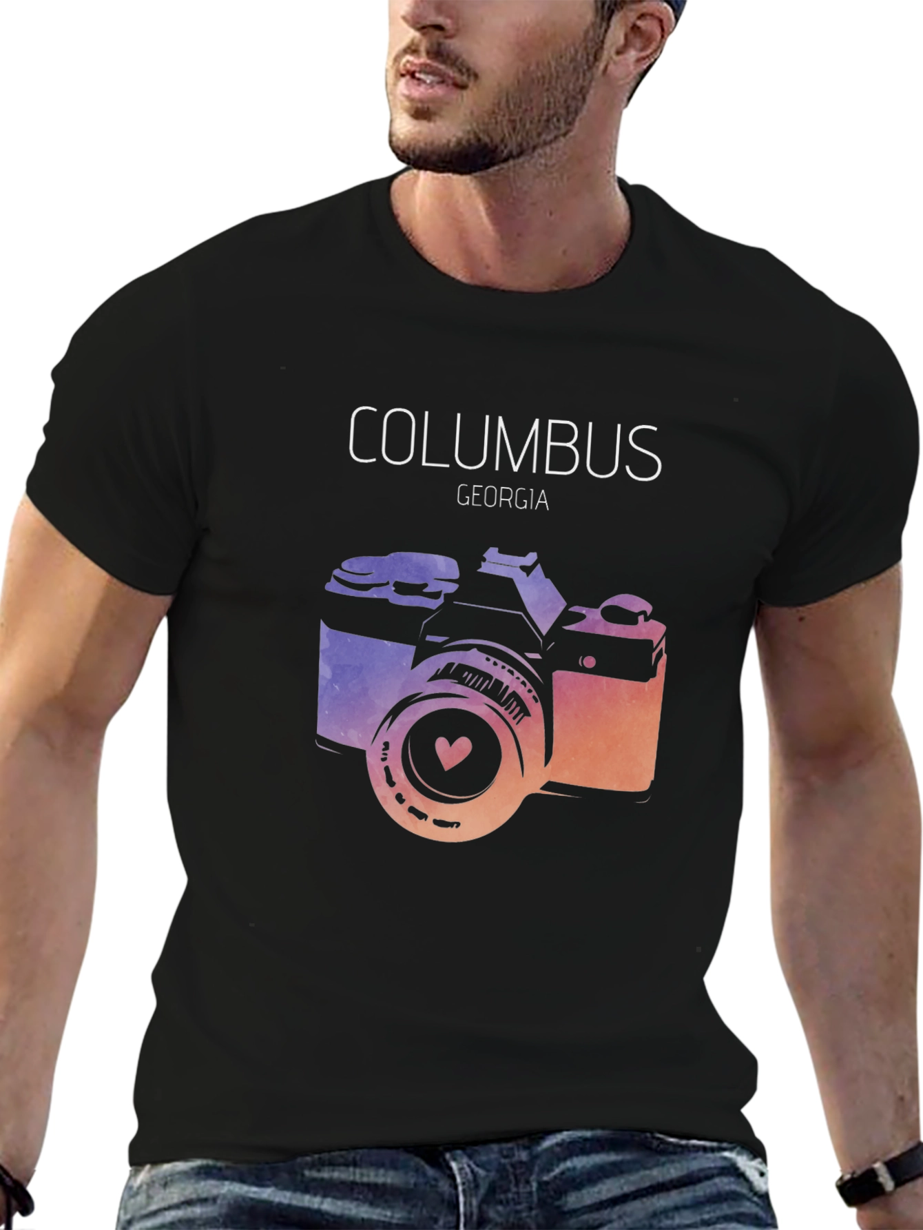 Columbus Georgia Camera Graphic T-Shirt
