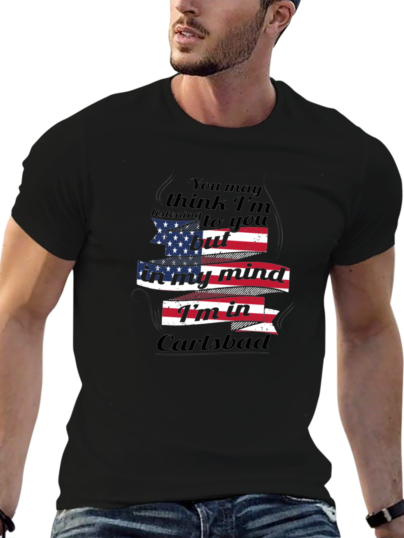 Carlsbad Mind USA Flag Graphic T-Shirt