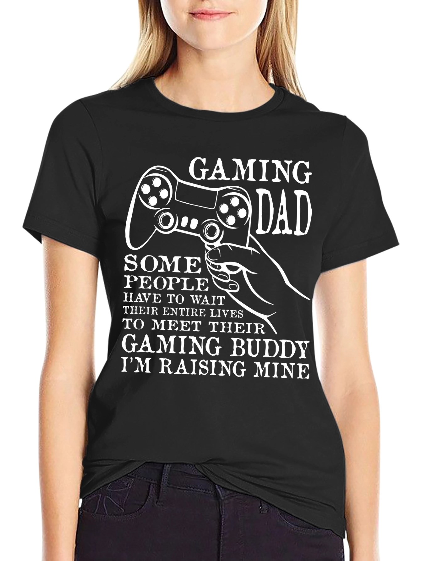 Gaming Dad T-Shirt - Raising My Gaming Buddy