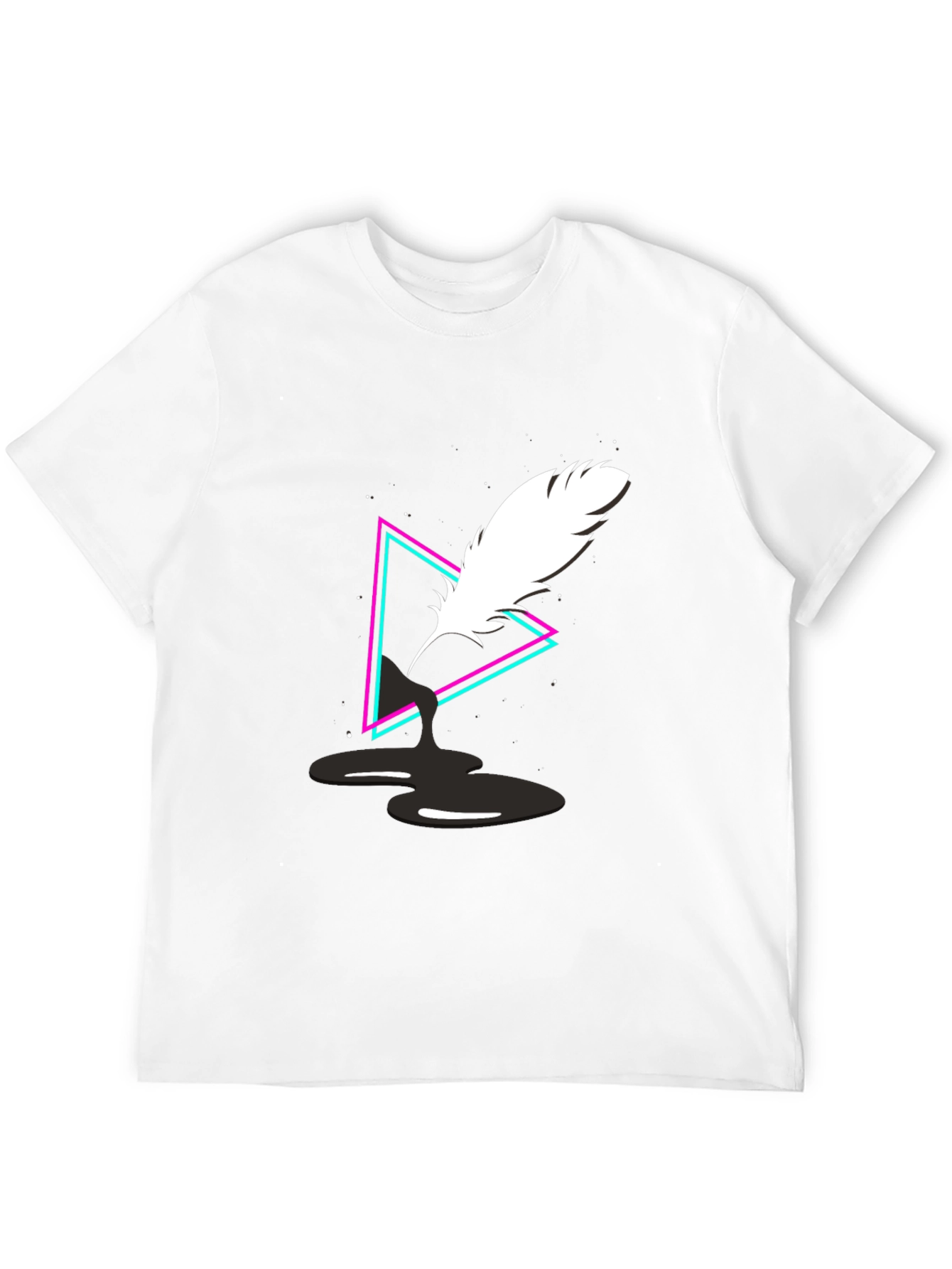 Quill Ink Triangle Graphic Tee - Black
