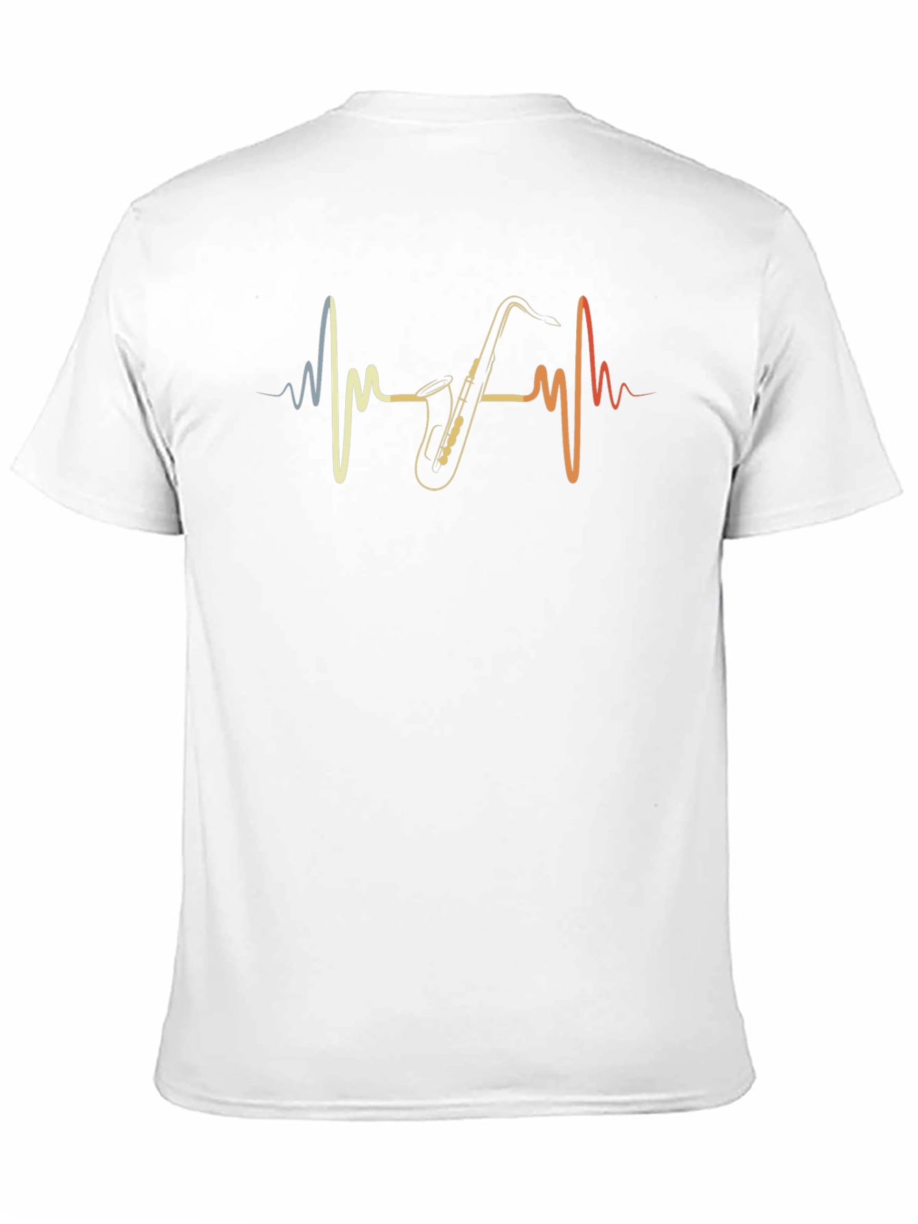 Saxophone Heartbeat T-Shirt - Musicians Pulse