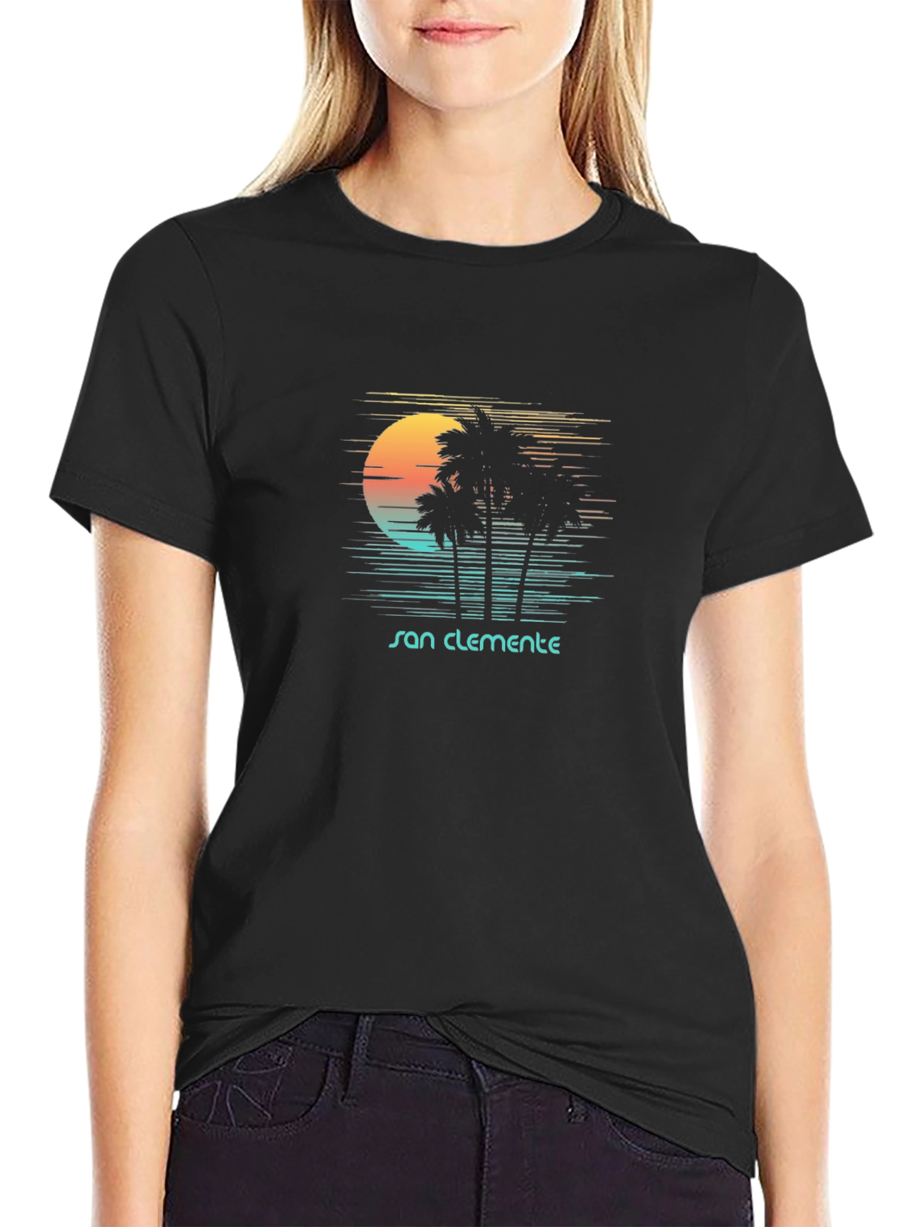 San Clemente Palm Sunset Graphic Tee