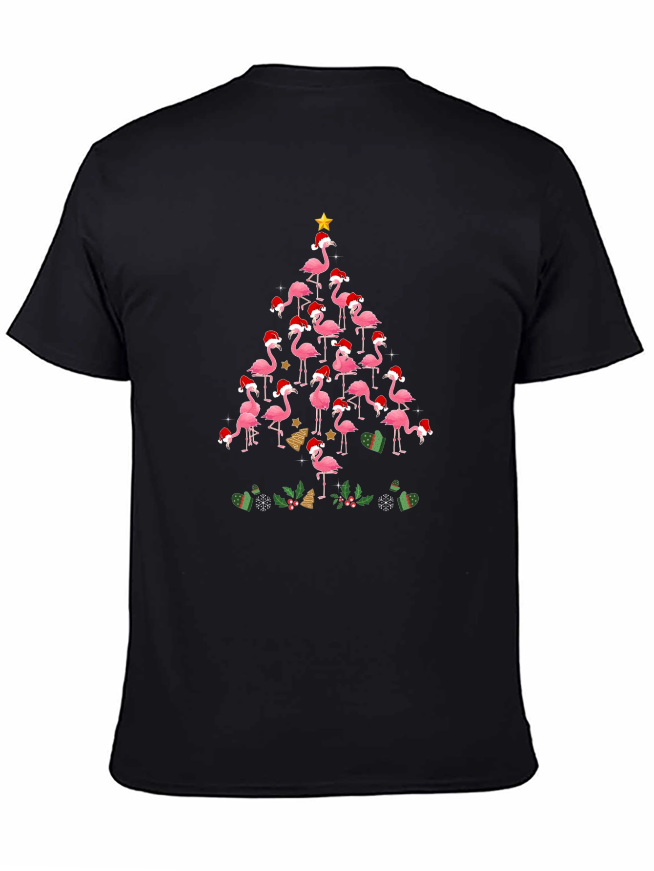 Flamingo Christmas Tree Graphic Tee