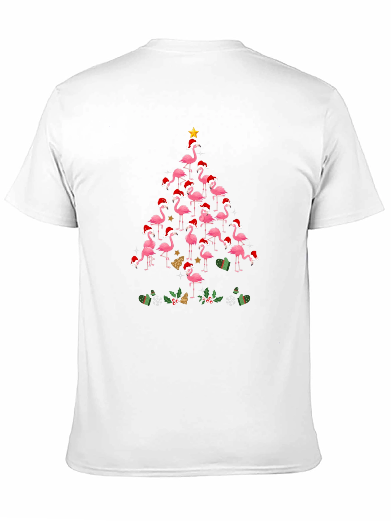 Flamingo Christmas Tree Graphic Tee