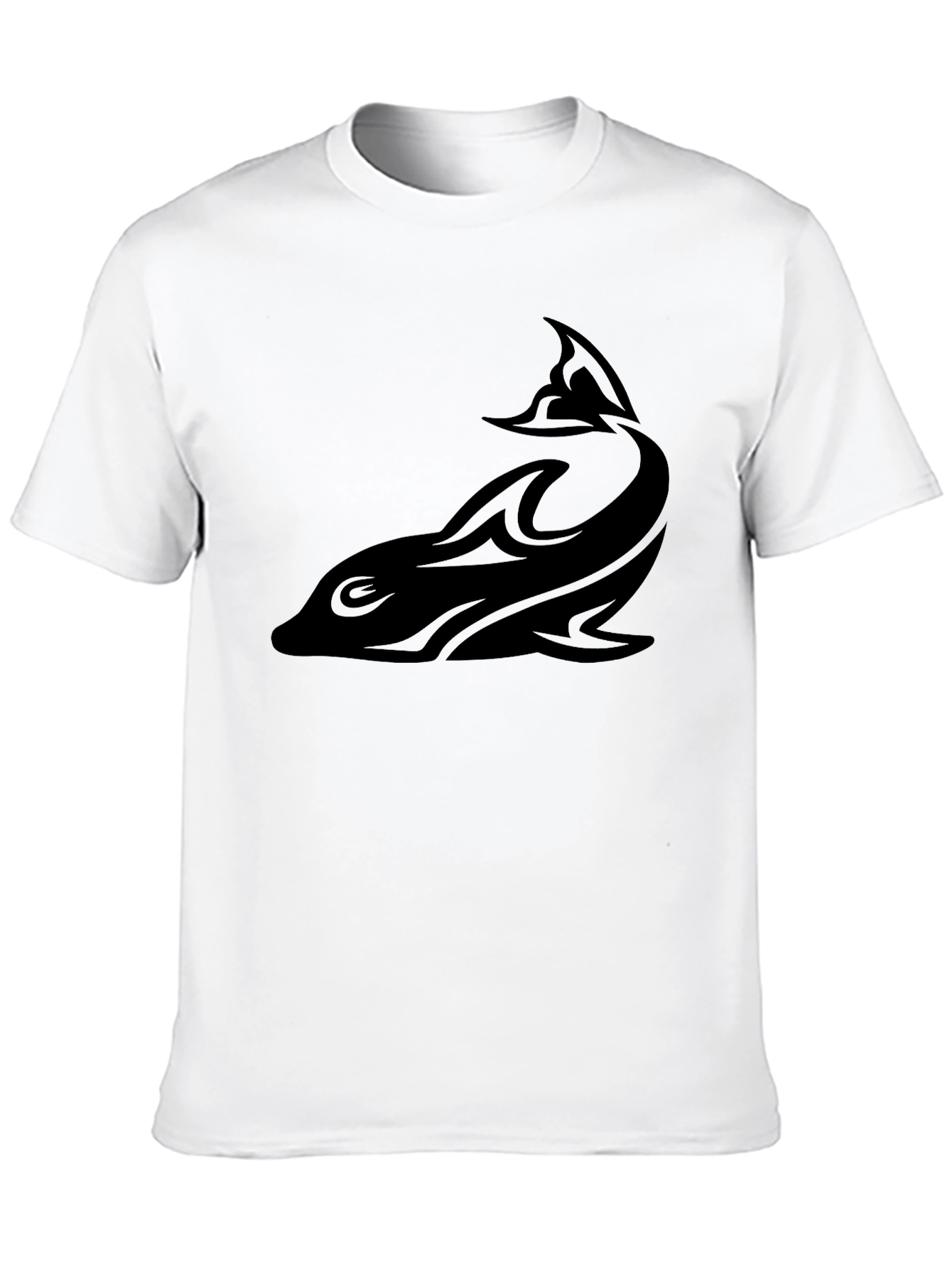Black Dolphin Graphic Tee - Casual Comfort