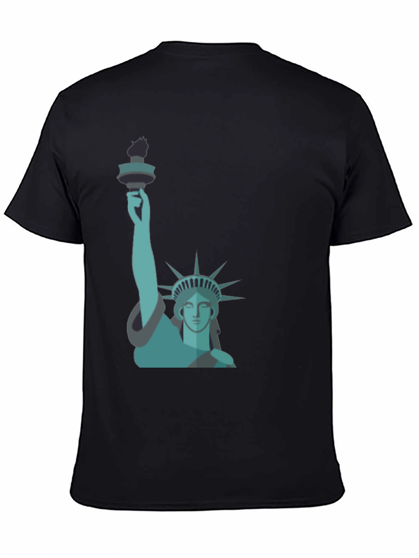 Statue of Liberty Graphic Tee - Black Cotton Blend