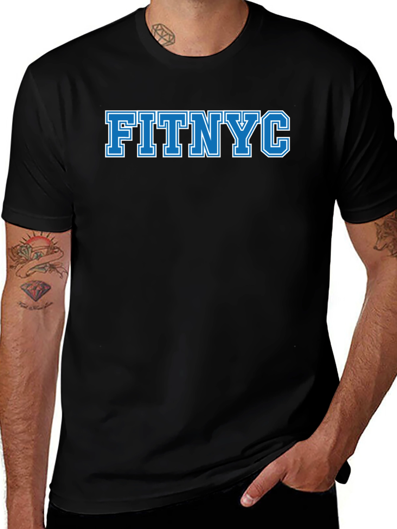 FITNYC Graphic Tee - Black Casual T-Shirt