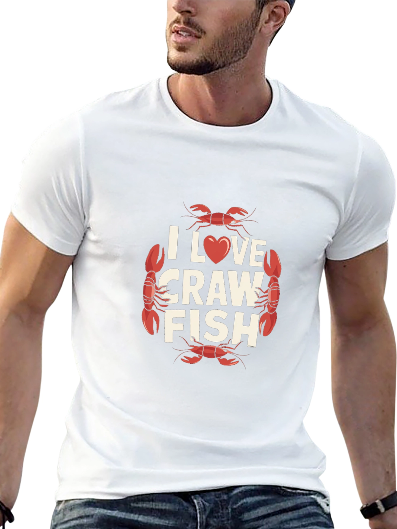 I Love Crawfish Graphic Tee