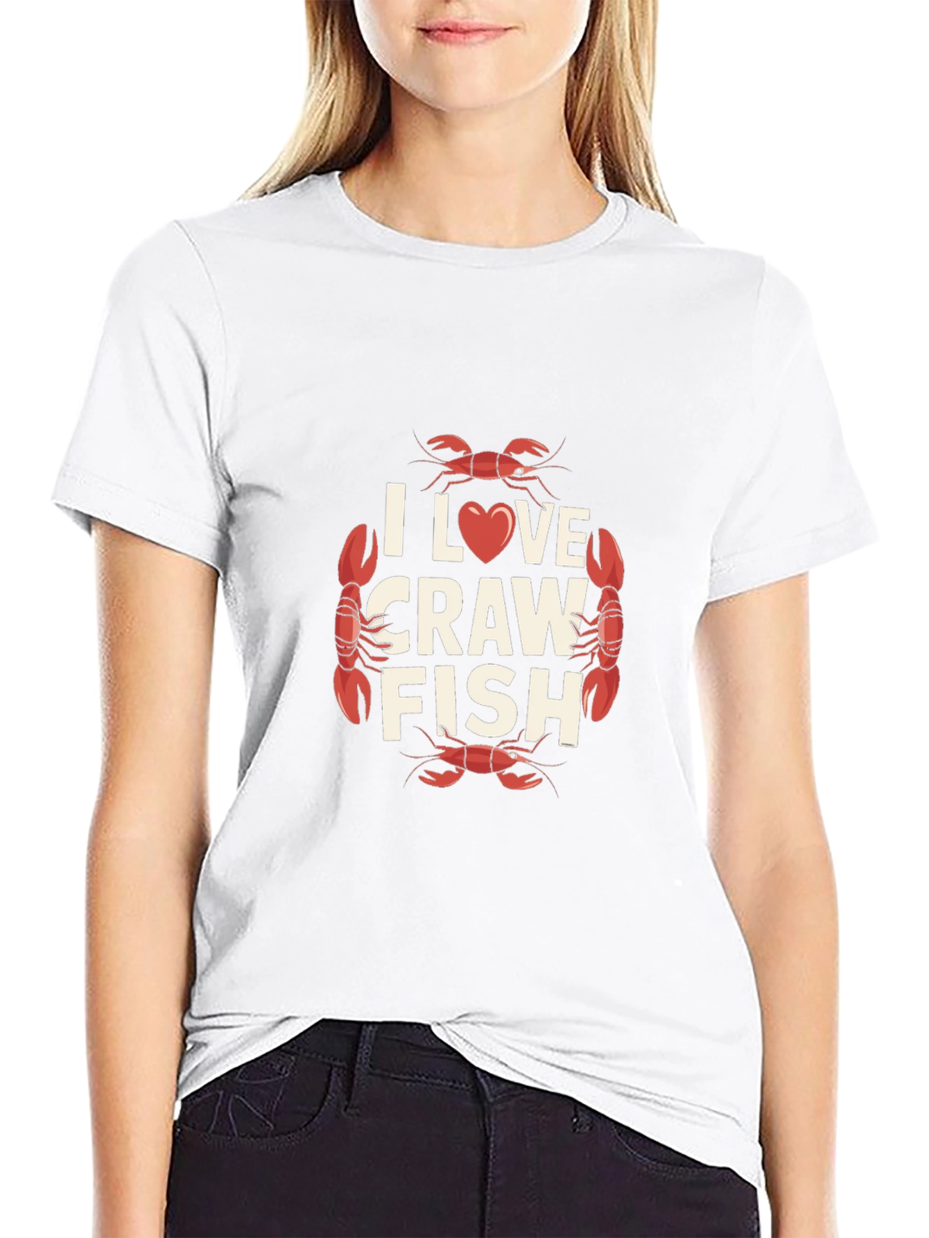 I Love Crawfish Graphic Tee