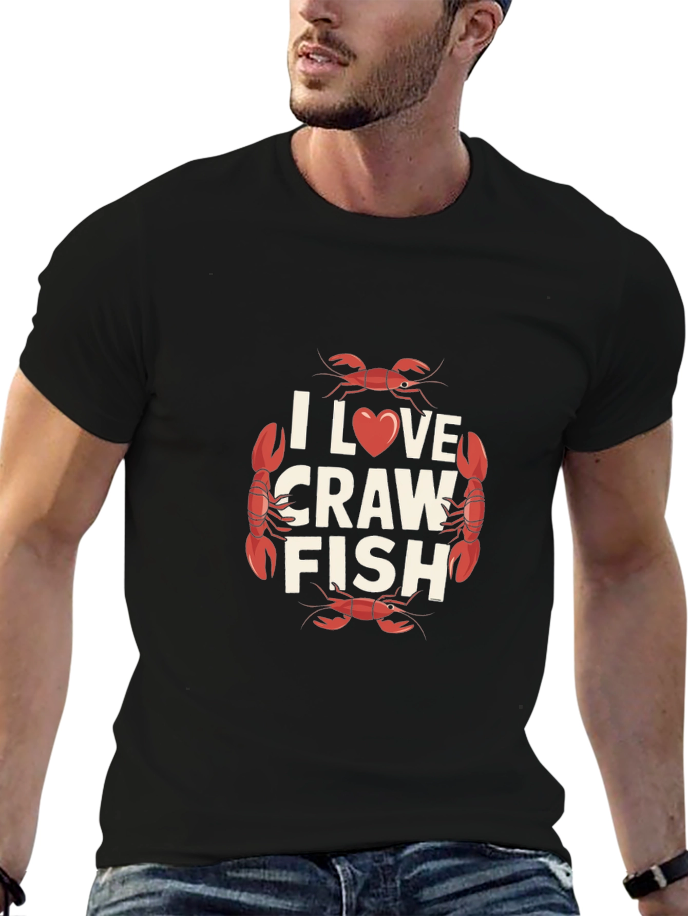 I Love Crawfish Graphic Tee