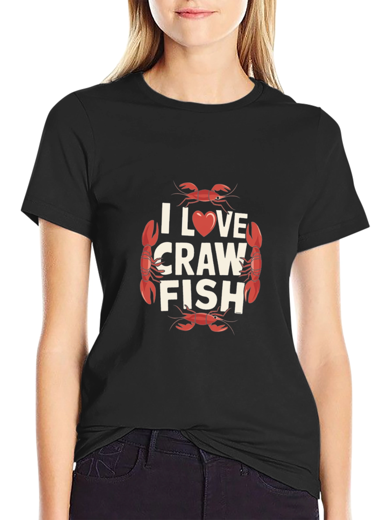 I Love Crawfish Graphic Tee