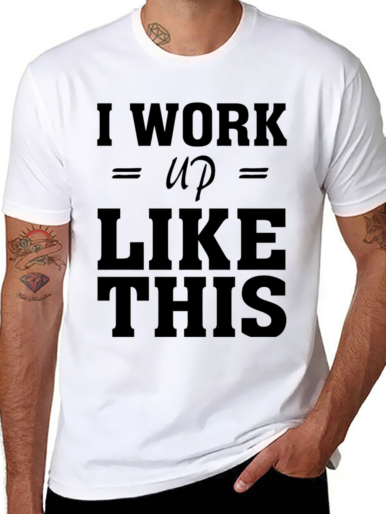 I Woke Up Like This Graphic Tee - Black