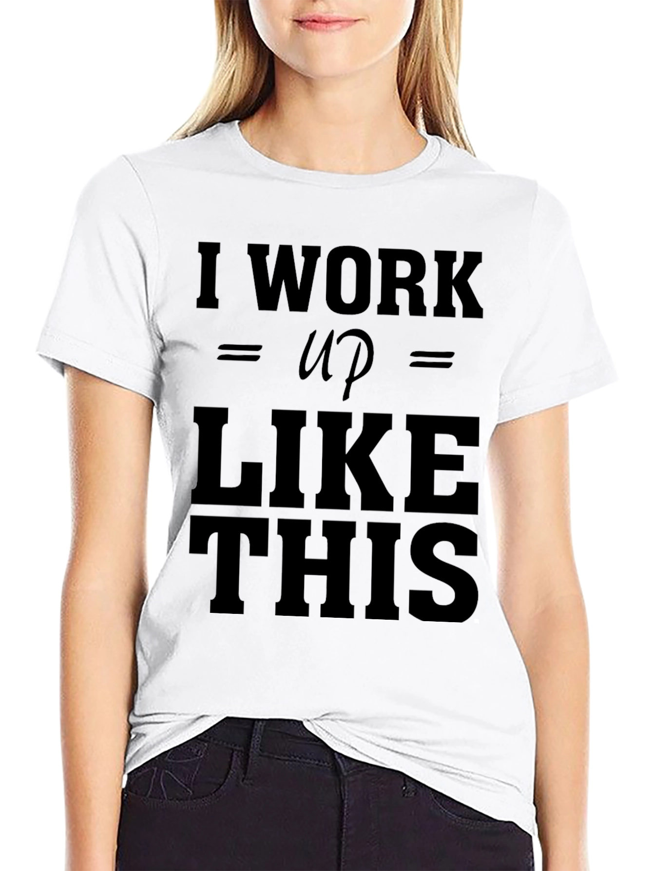 I Woke Up Like This Graphic Tee - Black
