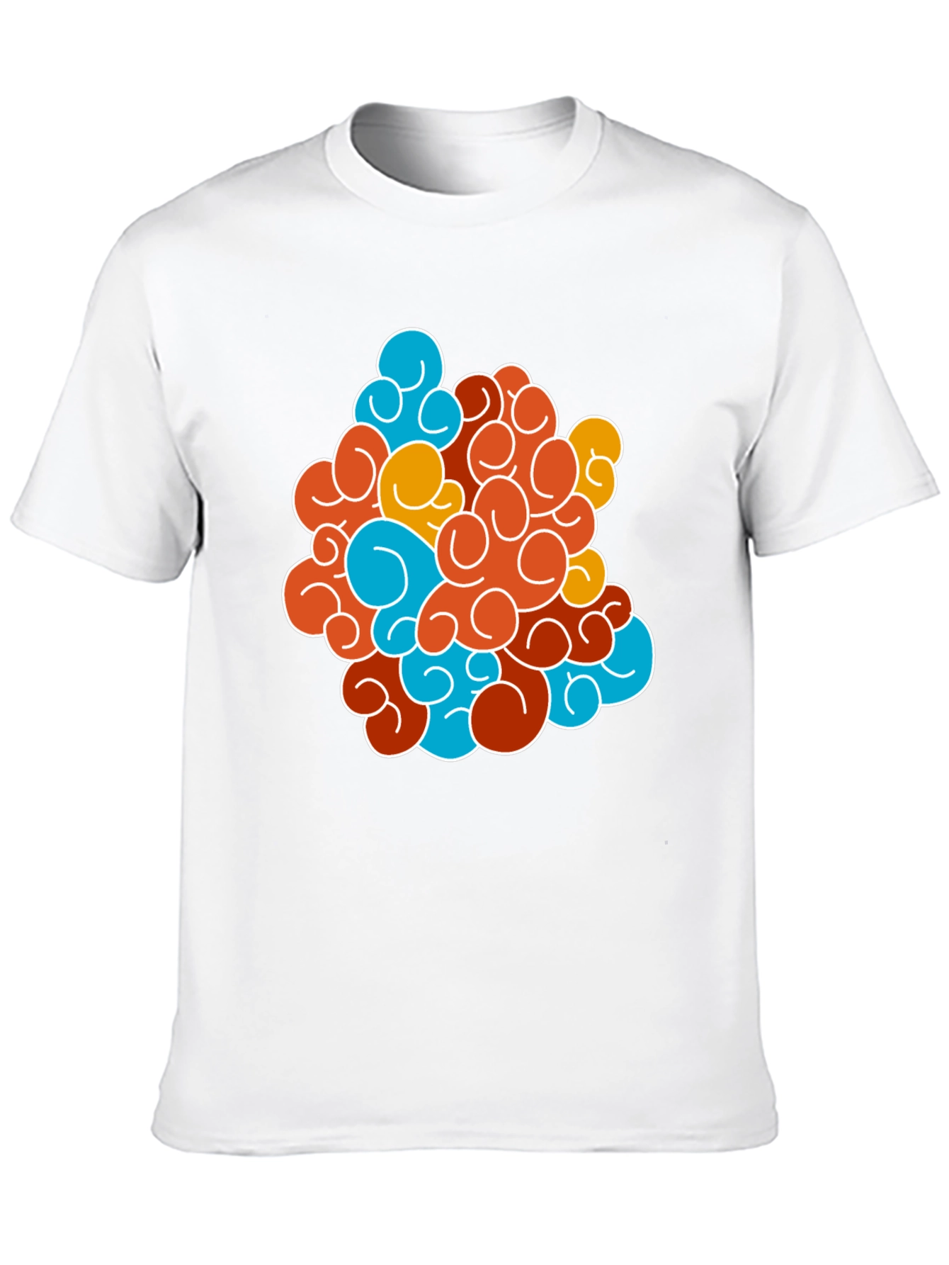 Funky Swirl Design Black T-Shirt