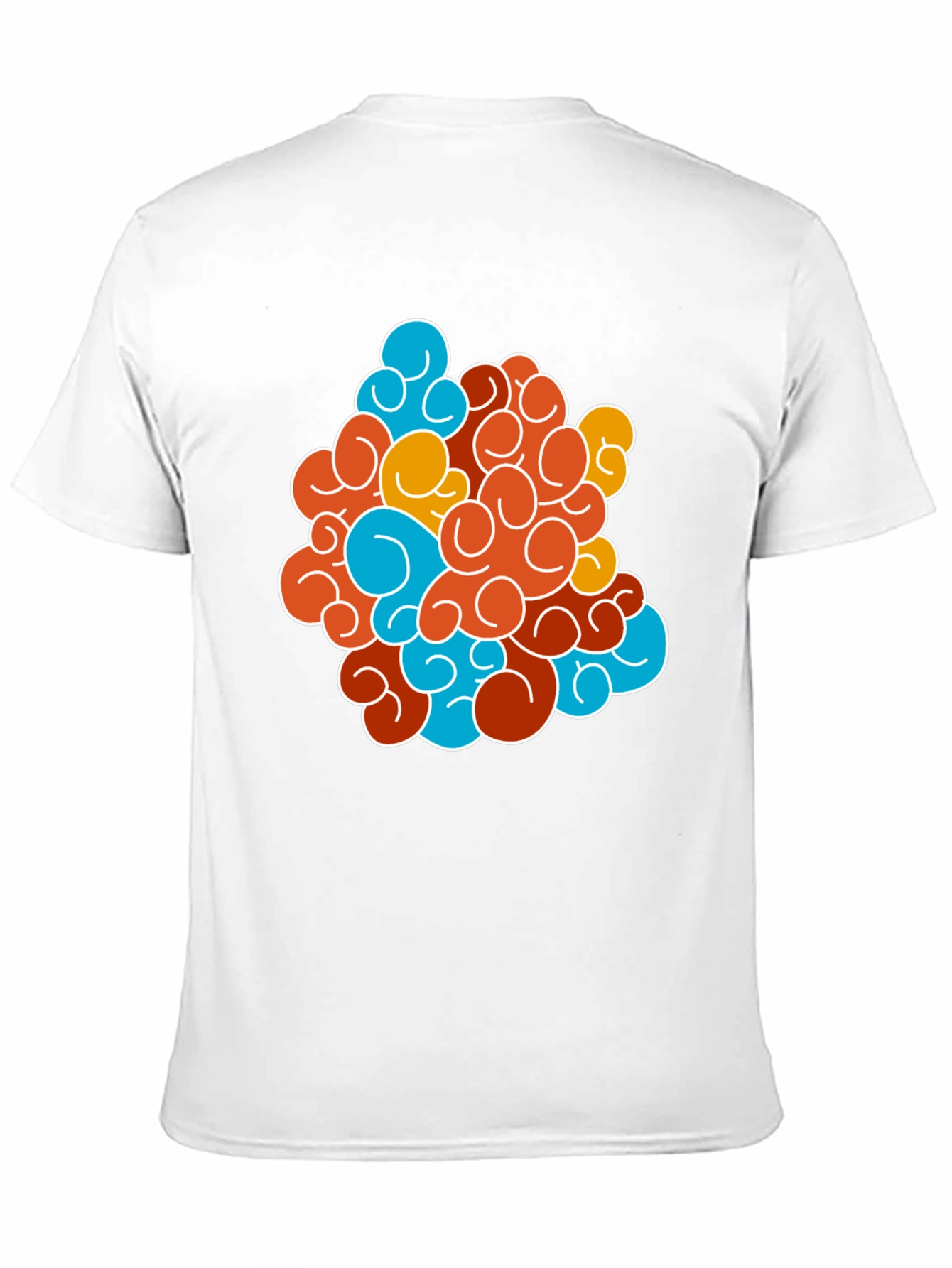 Funky Swirl Design Black T-Shirt