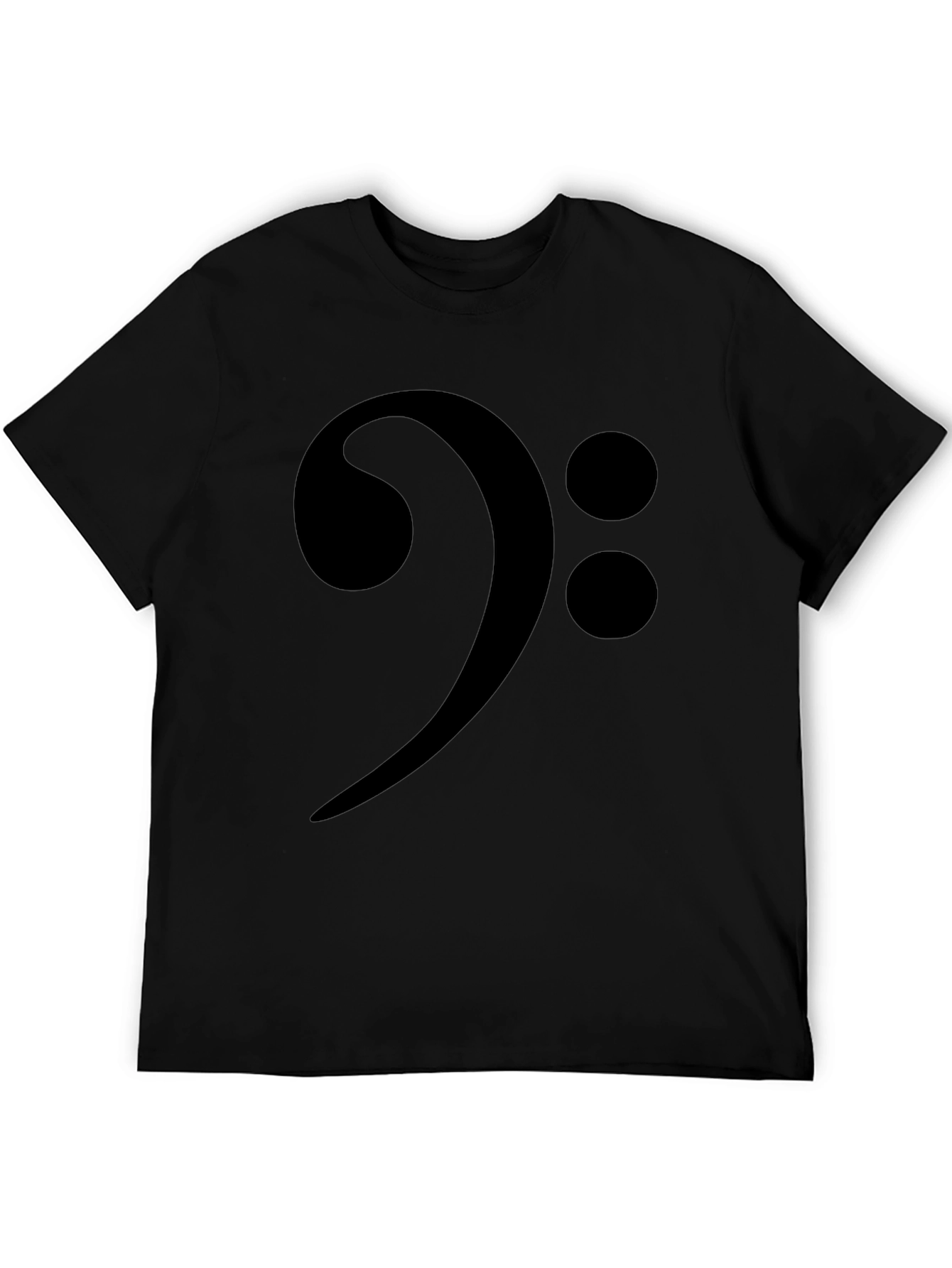 Bass Clef Music T-Shirt - Black Musical Symbol
