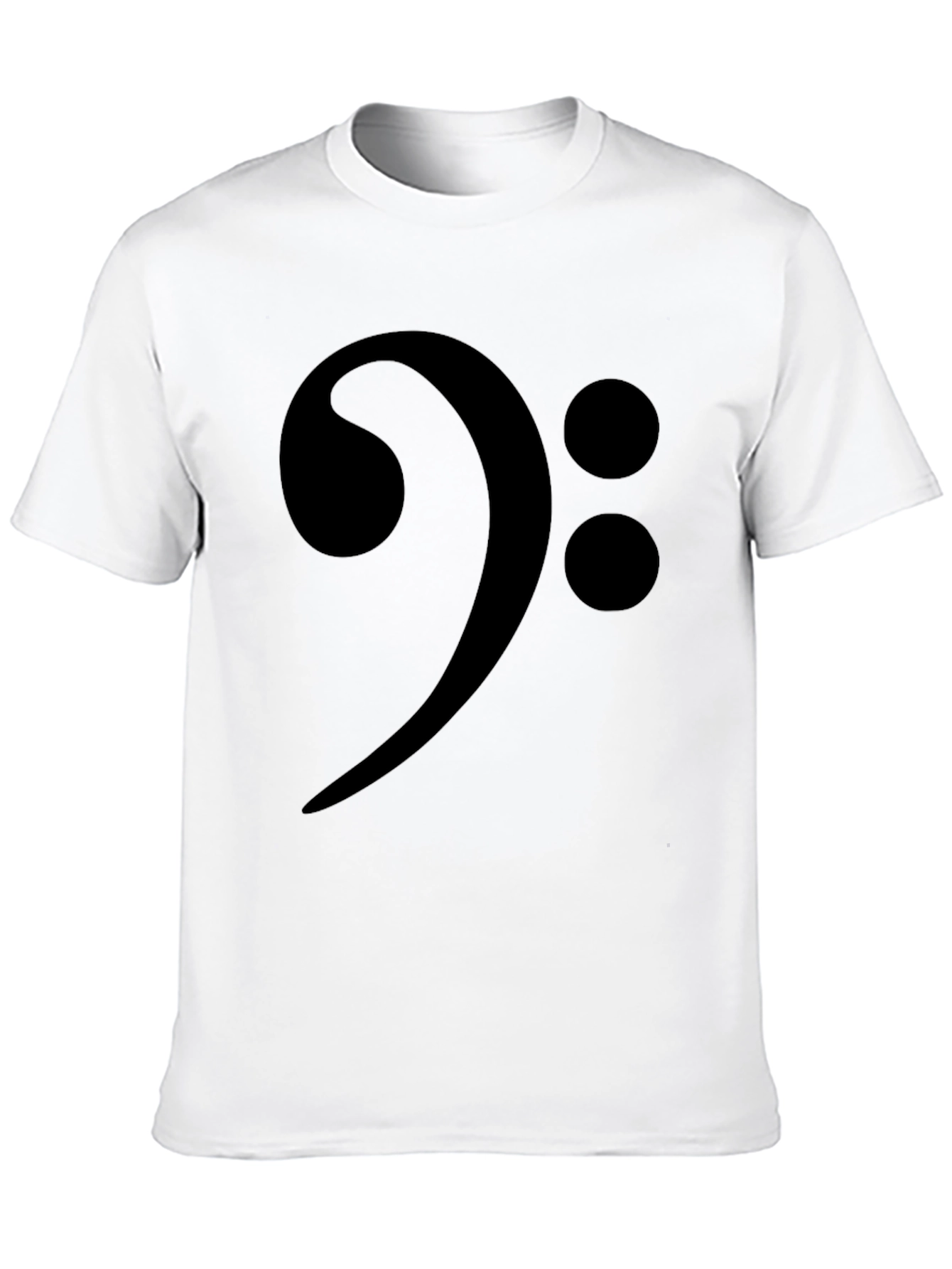 Bass Clef Music T-Shirt - Black Musical Symbol