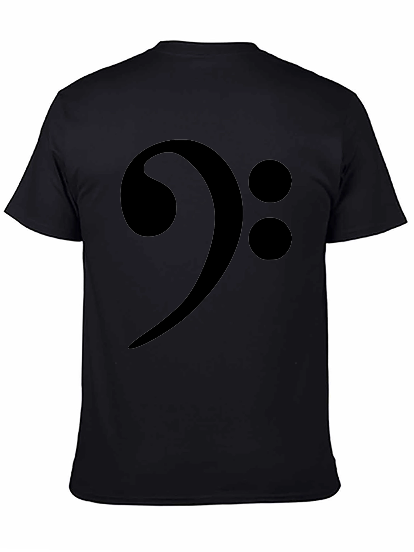 Bass Clef Music T-Shirt - Black Musical Symbol