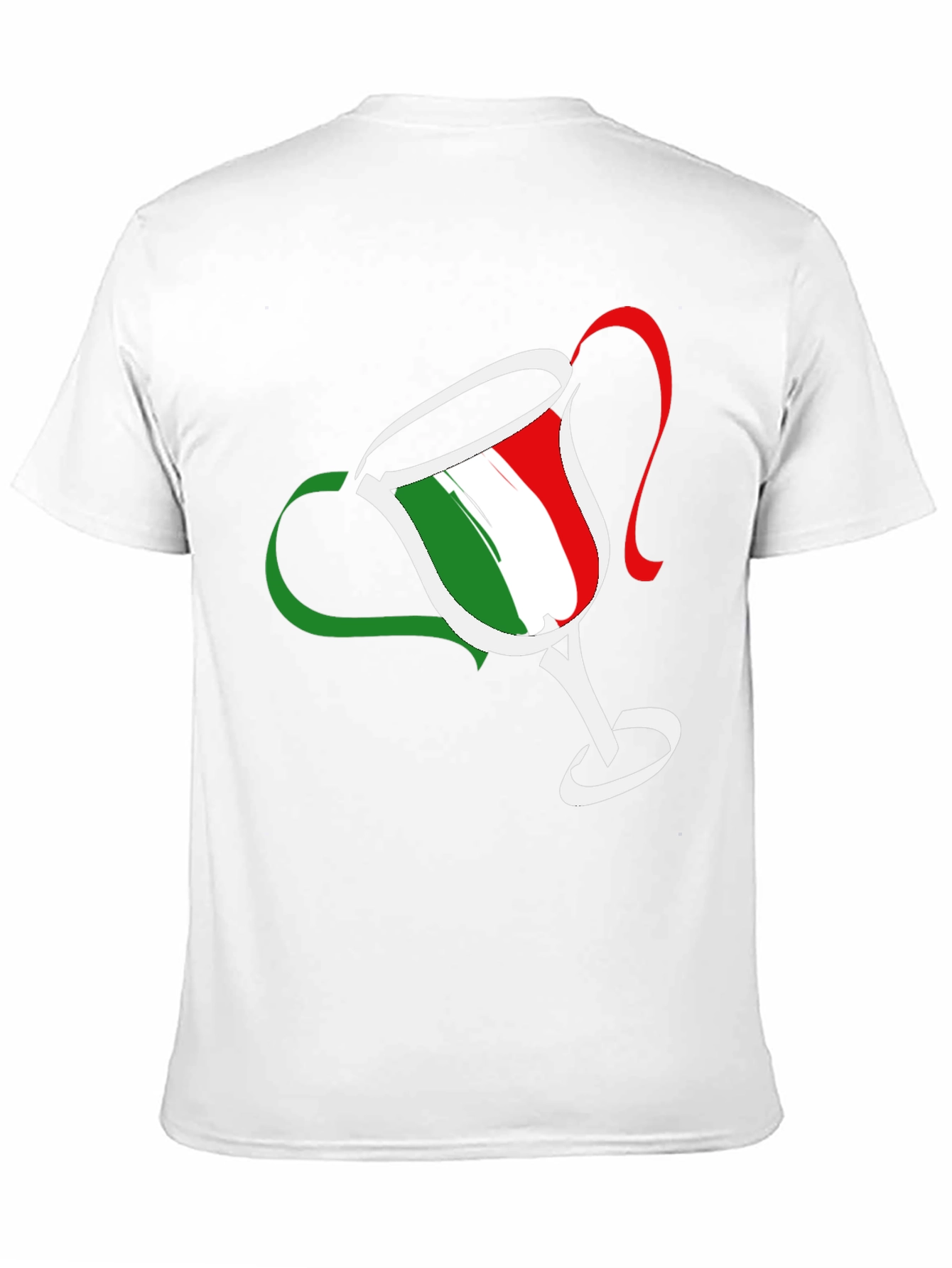 Italian Flag Trophy Graphic T-Shirt - Casual Tee