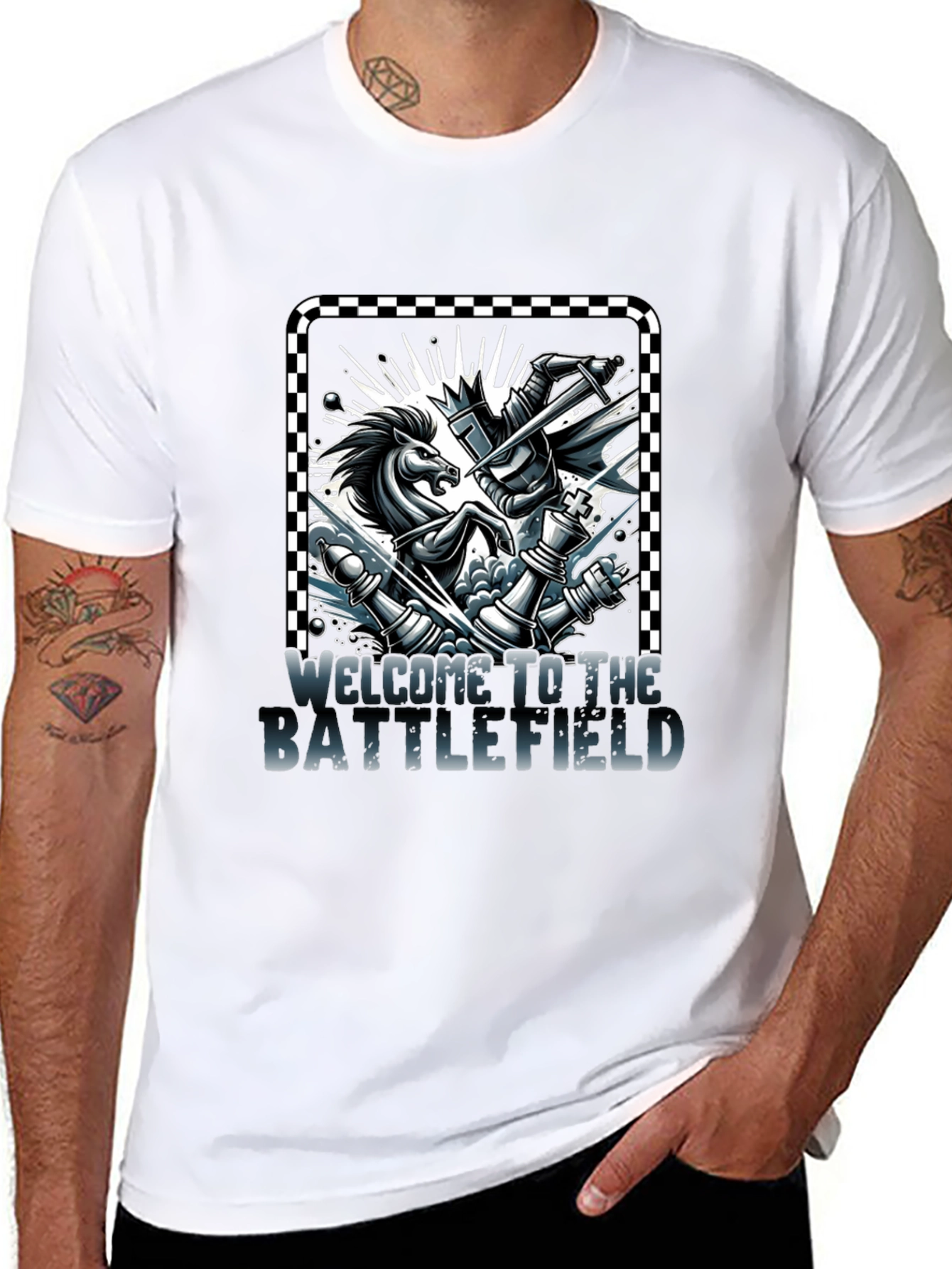 Chess Knight Battle T-Shirt - Welcome to the Battlefield