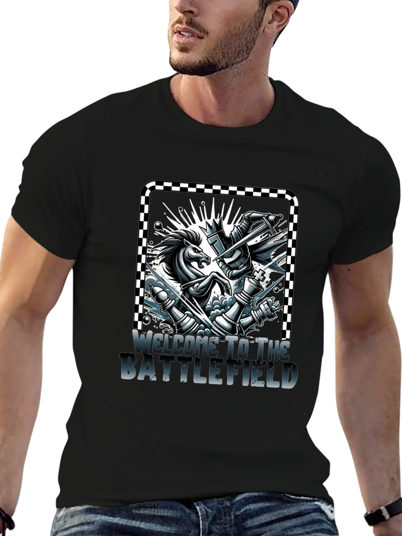 Chess Knight Battle T-Shirt - Welcome to the Battlefield