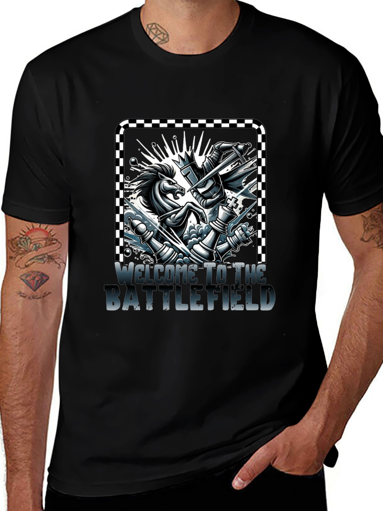 Chess Knight Battle T-Shirt - Welcome to the Battlefield