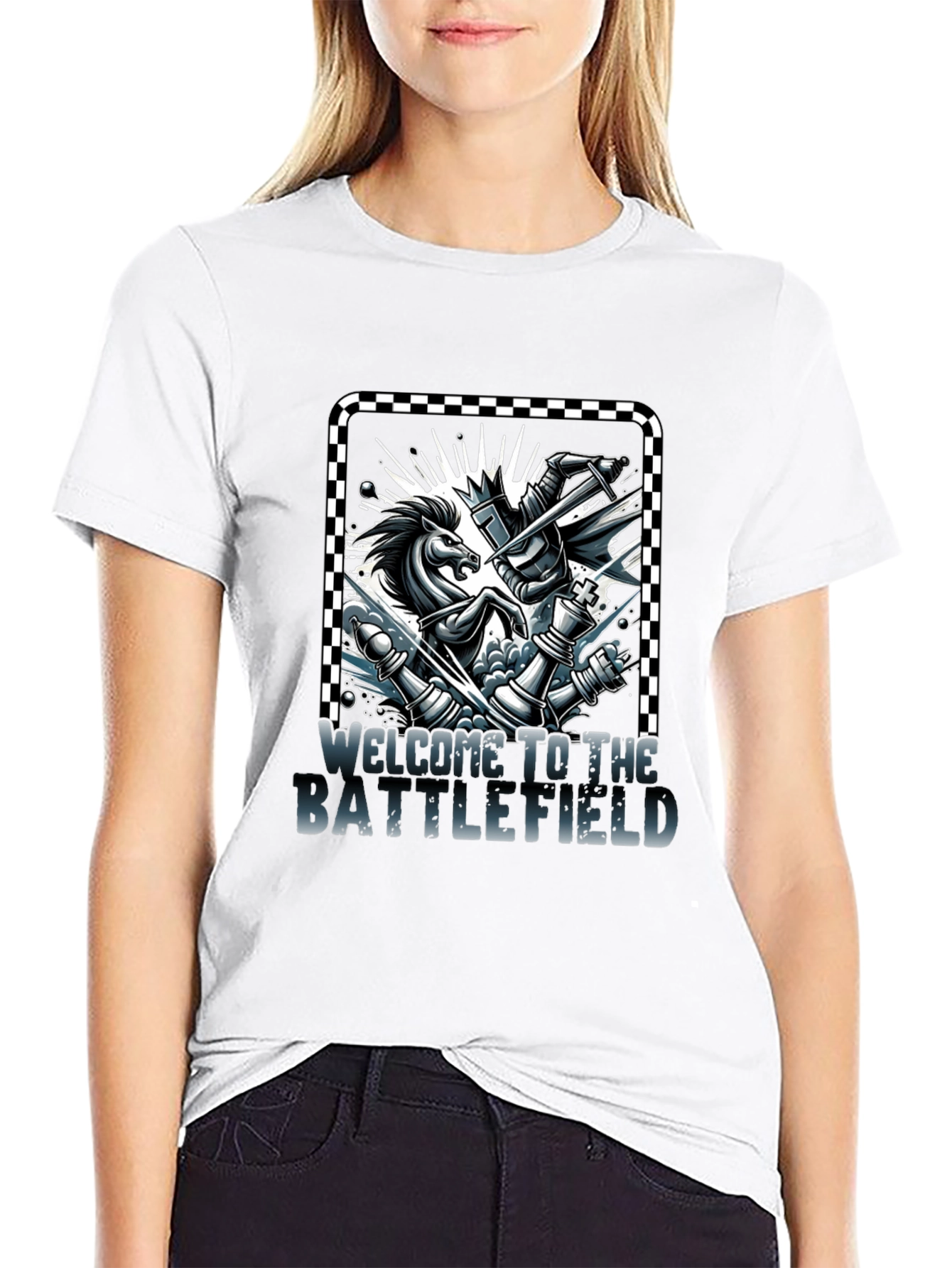 Chess Knight Battle T-Shirt - Welcome to the Battlefield