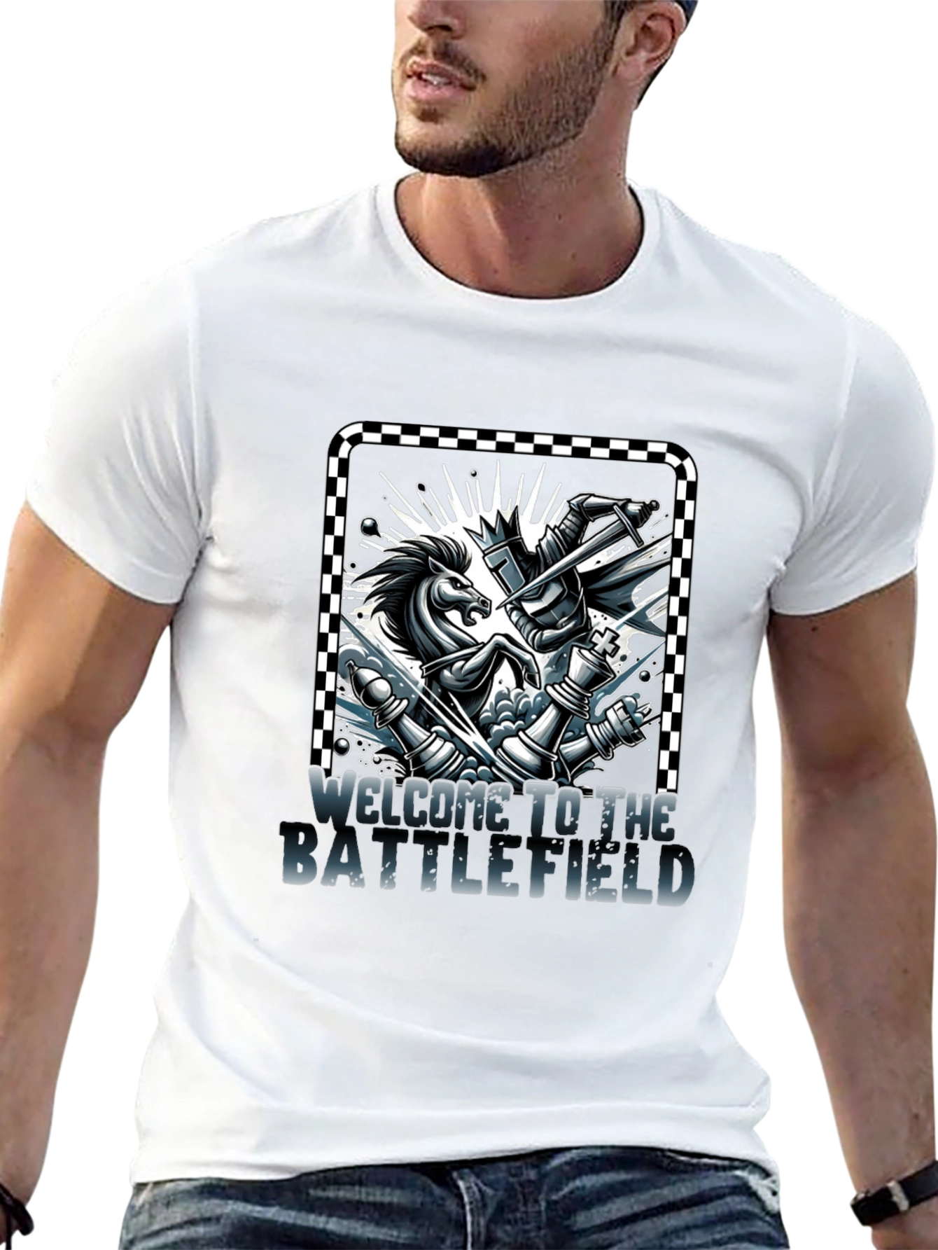 Chess Knight Battle T-Shirt - Welcome to the Battlefield