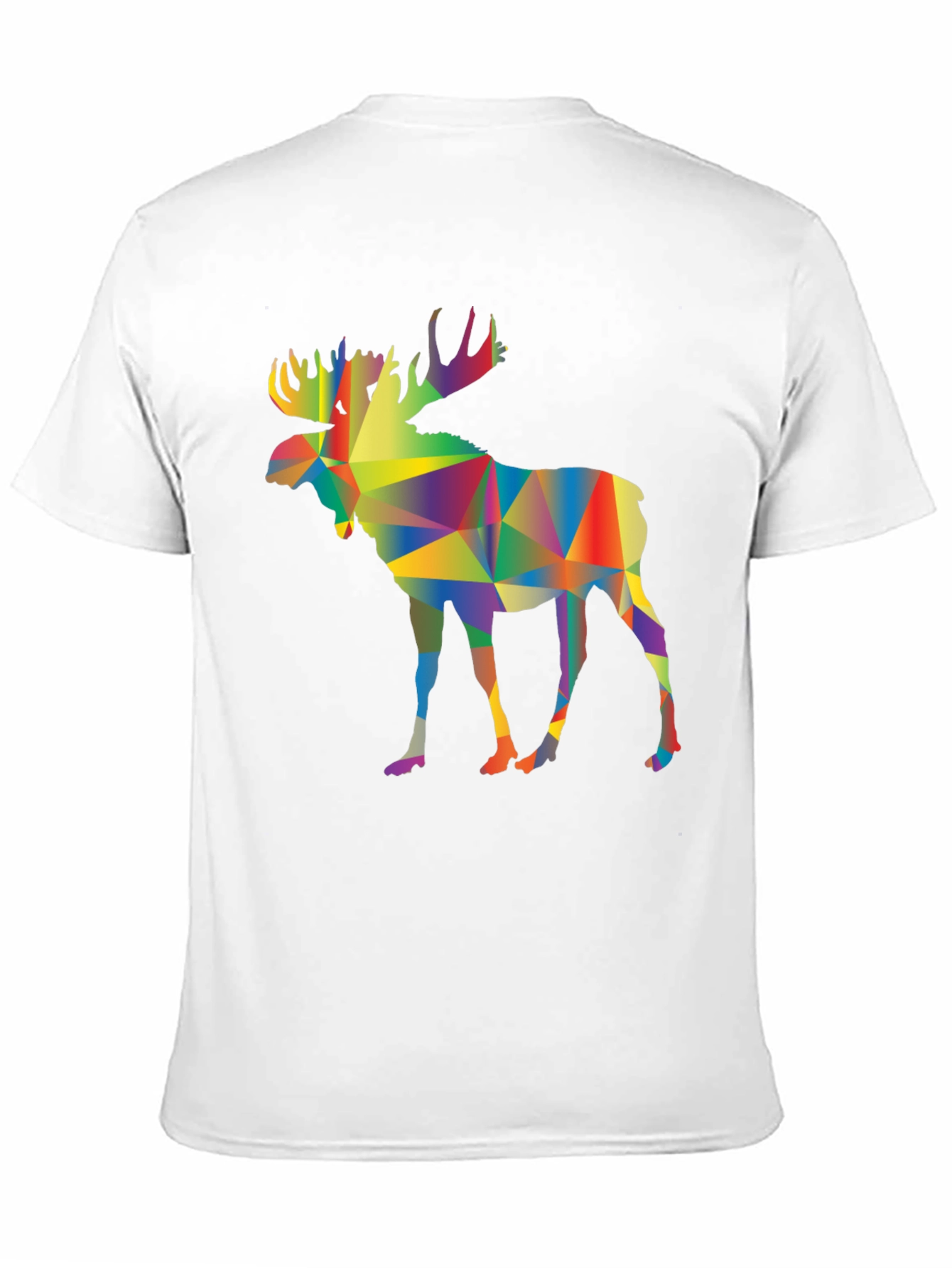 Geometric Moose Graphic Tee - Black