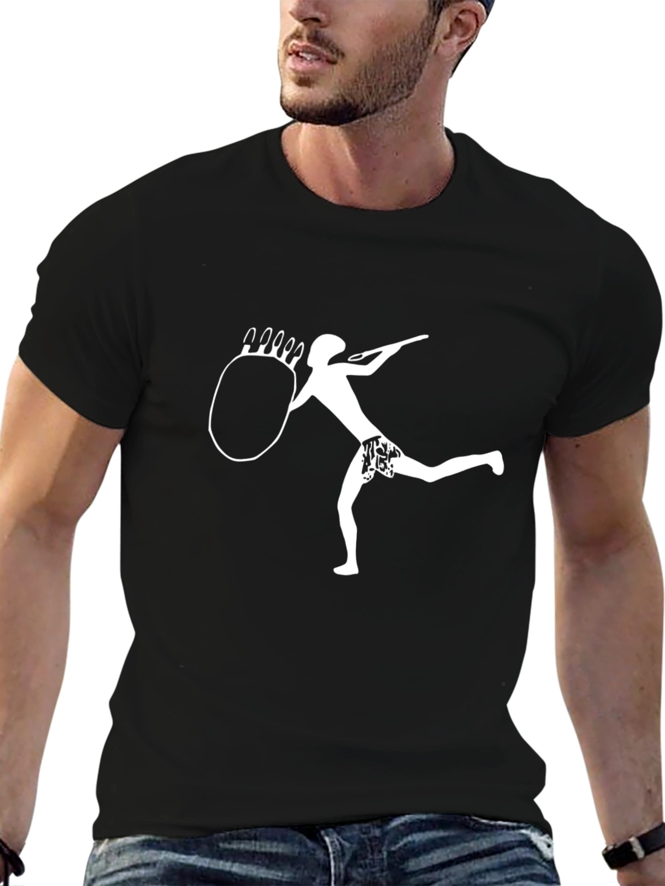 Unique Graphic Tee - Caveman Design