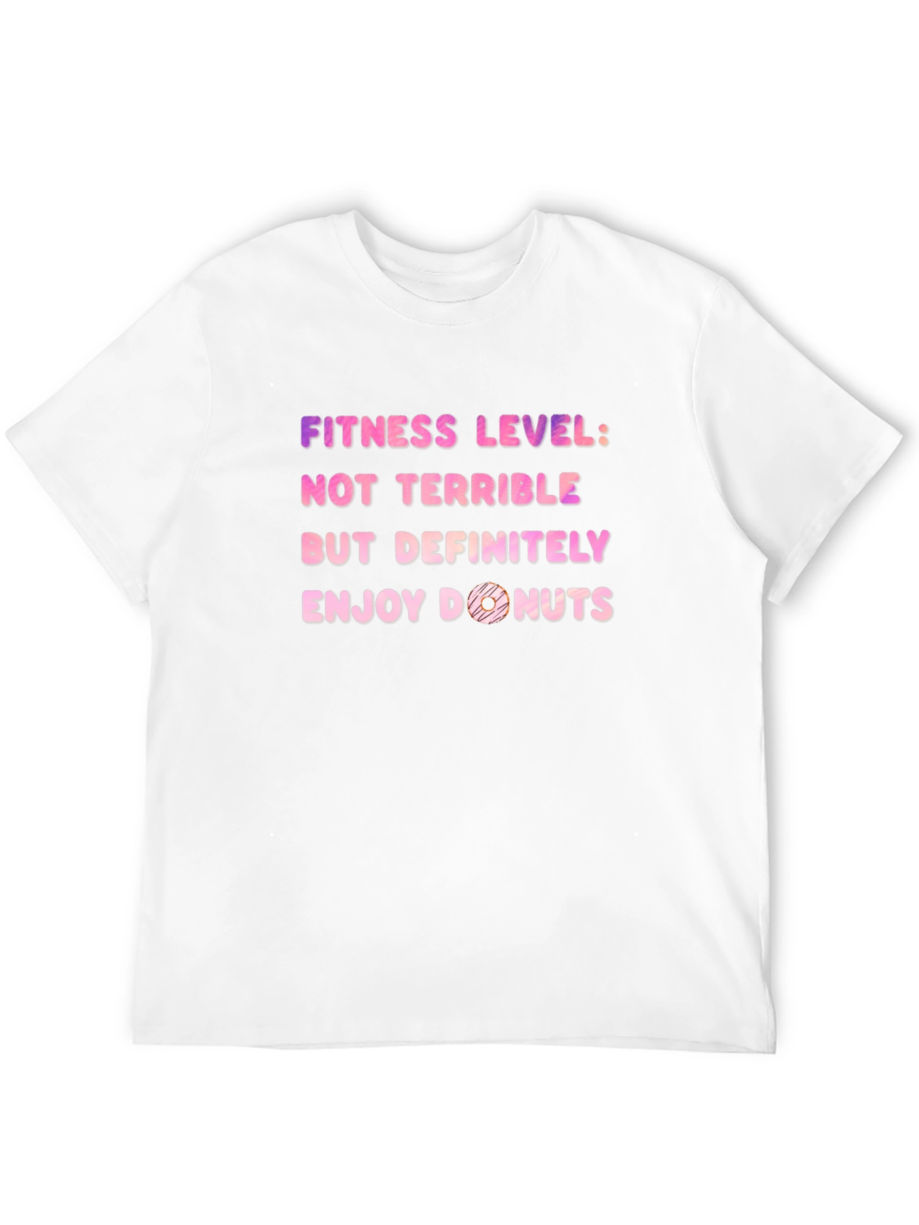 Fitness Level: Donuts T-Shirt - Funny Workout Tee