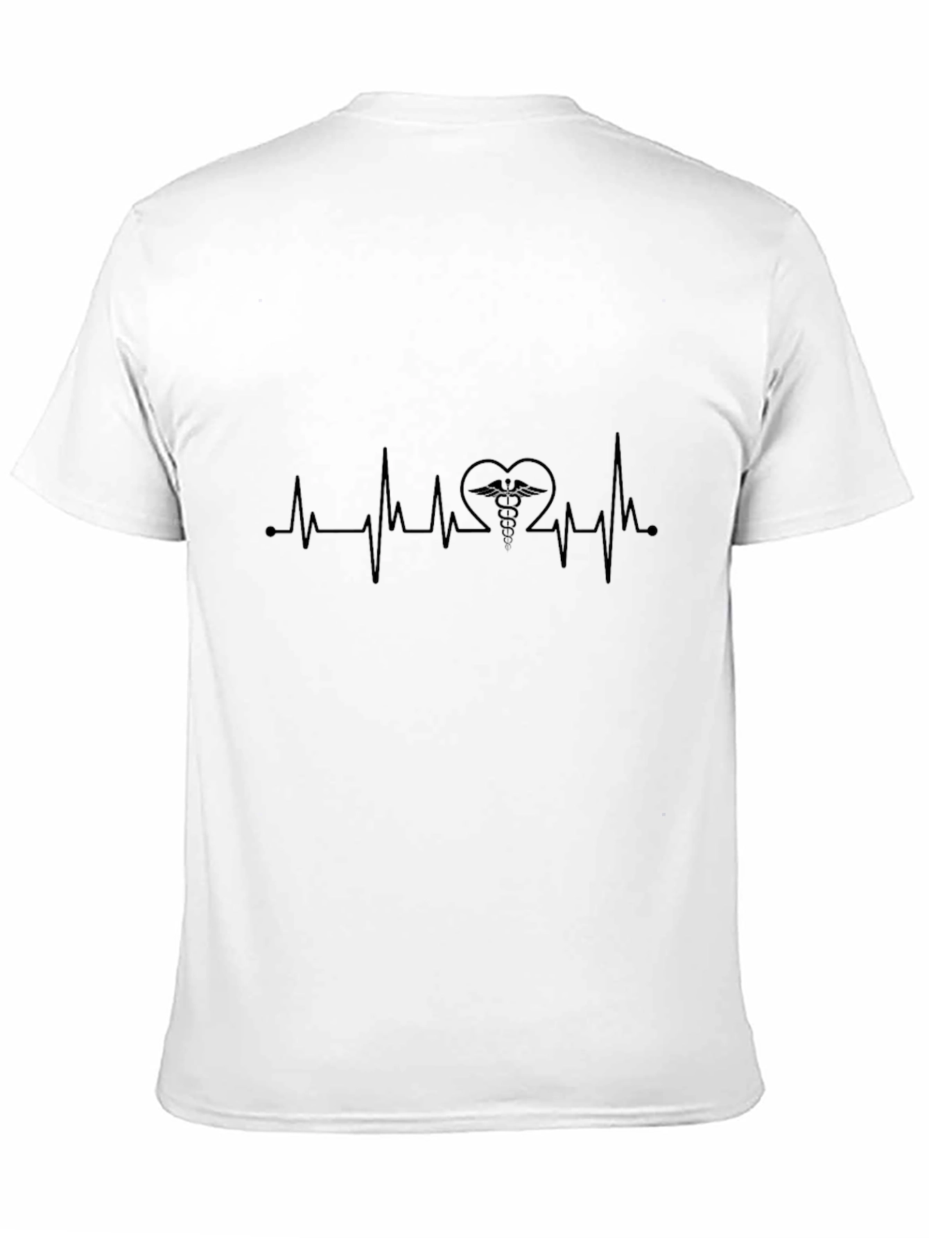 Heartbeat Caduceus Graphic Tee - Stylish & Comfortable