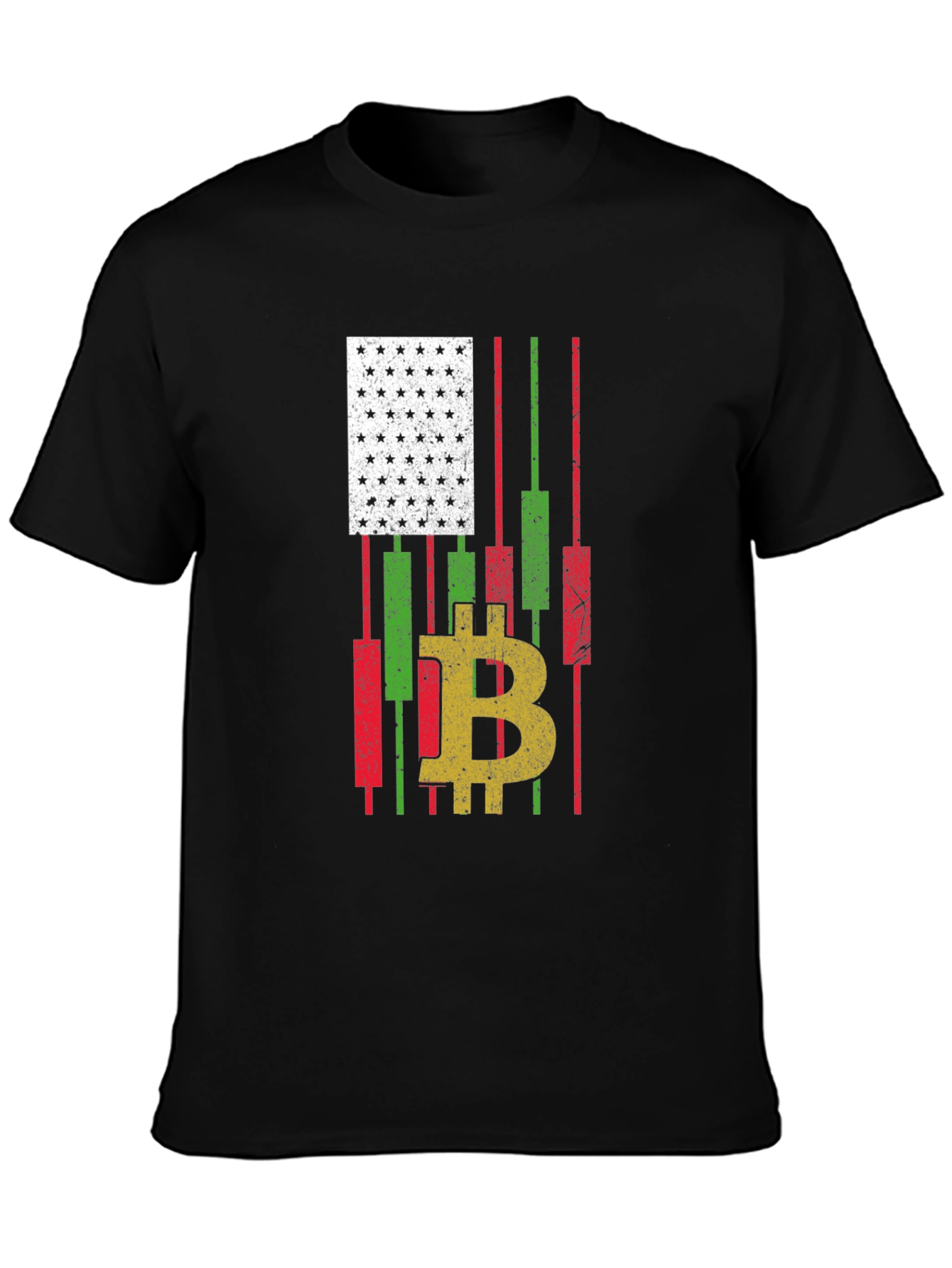 Bitcoin American Flag T-Shirt Crypto Trader Tee