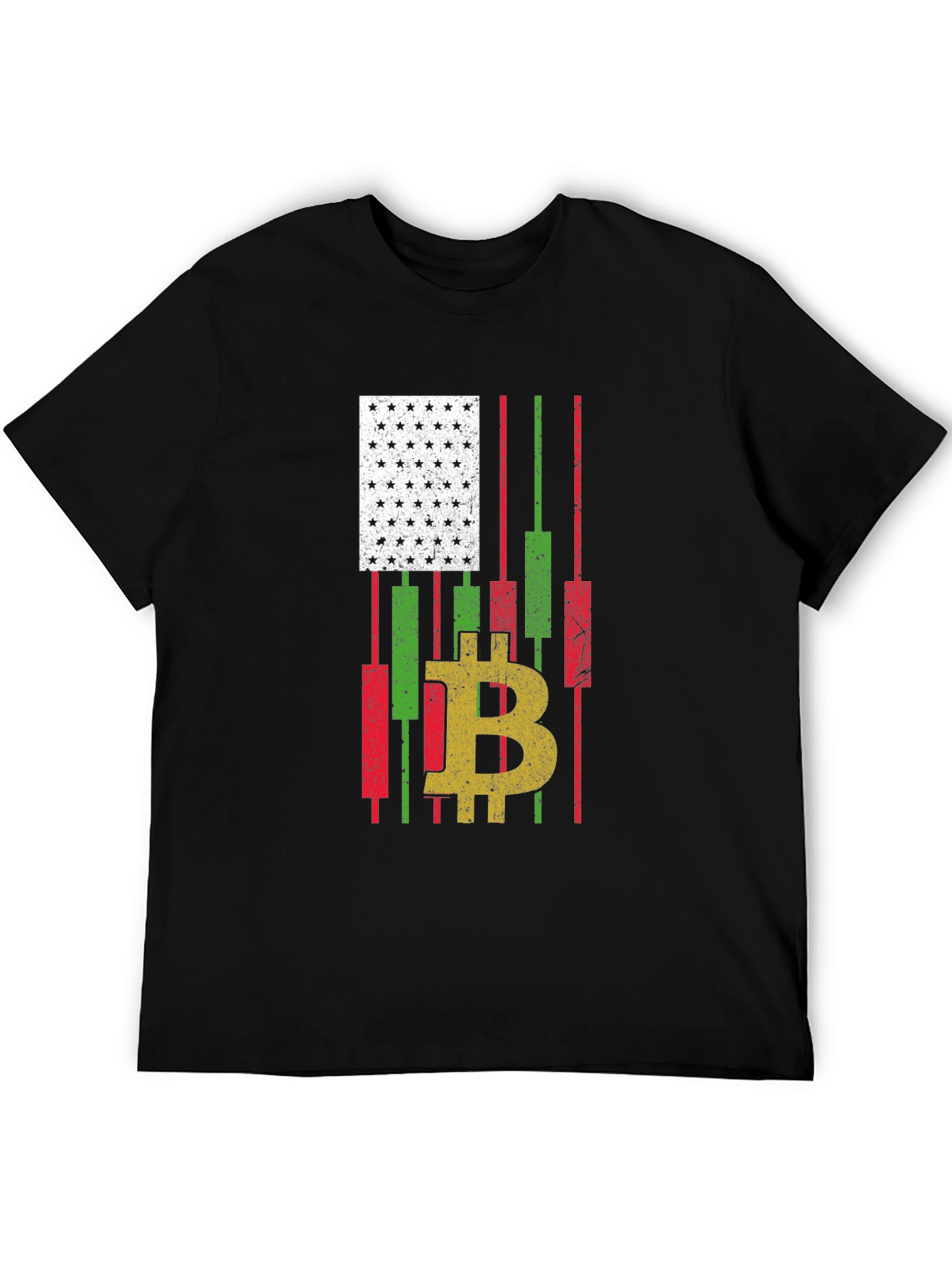 Bitcoin American Flag T-Shirt Crypto Trader Tee