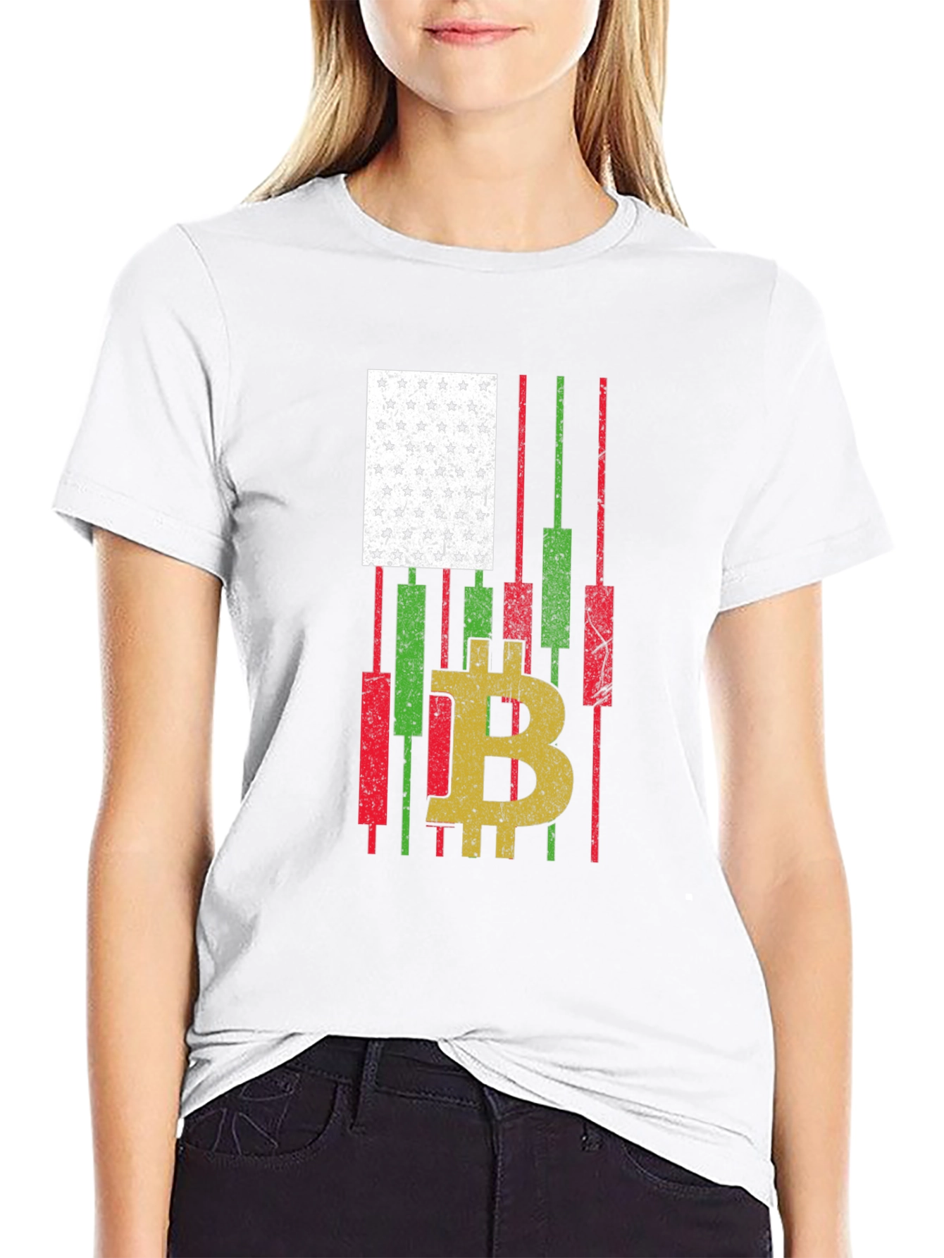 Bitcoin American Flag T-Shirt Crypto Trader Tee
